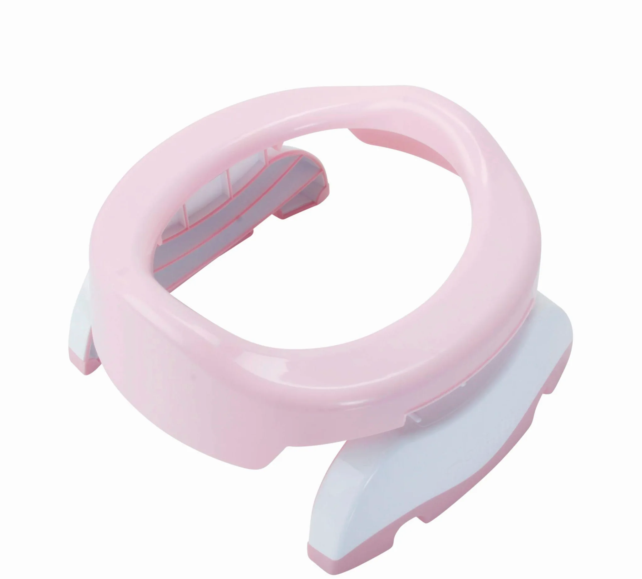 POTETTE PLUS Set di vasetto multifunzionale: vasetto da viaggio, riduttore per WC, vaso da casa grazie alla ricarica morbida e 10 ricariche usa e getta (rosa chiaro)