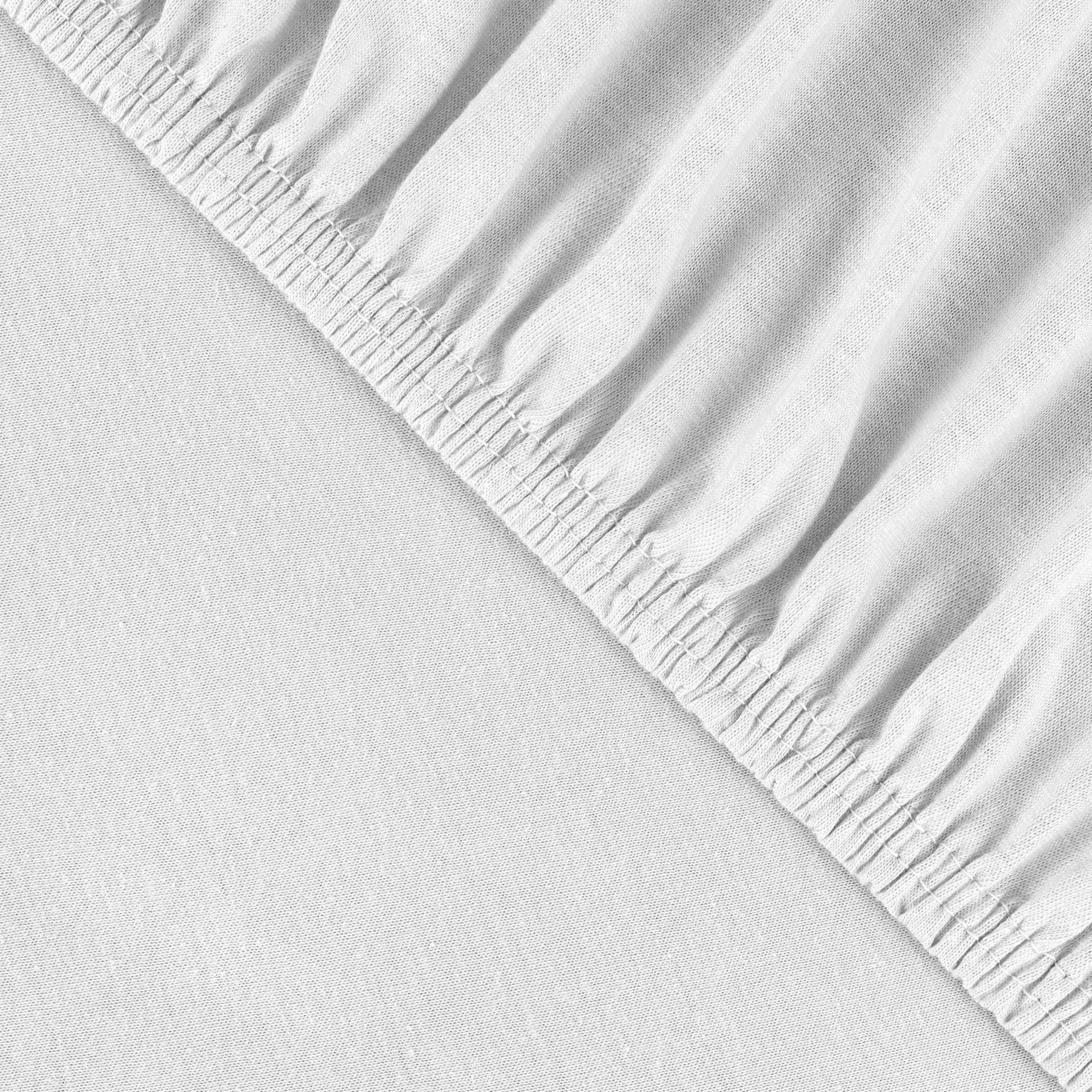 'Julius Zöllner 8390347100 panno con angoli in Jersey, adatto per box materassi 68 X 90 fino a 100 x 100 cm, Bianco, Bianco