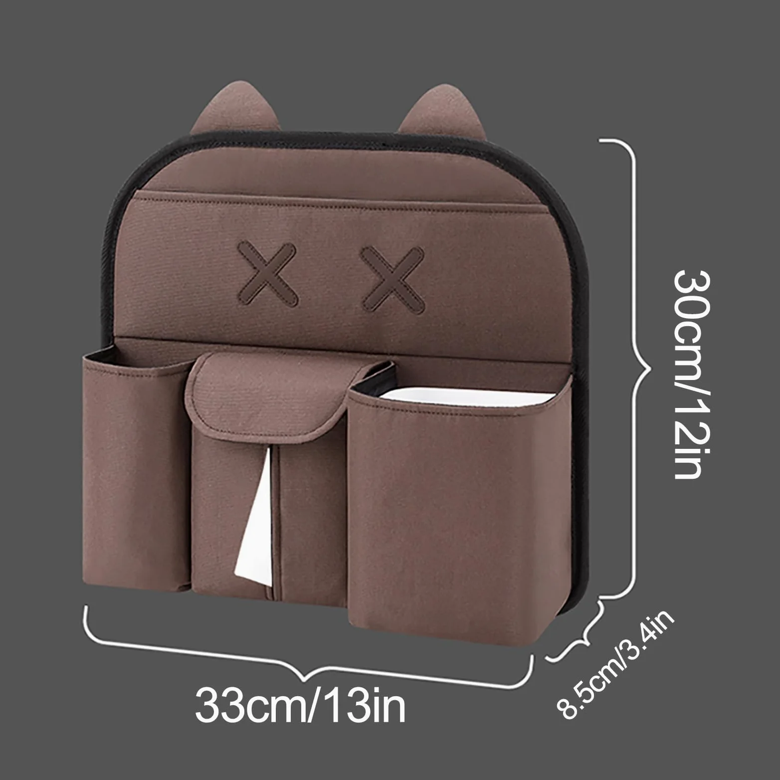 Organizer per seggiolino Auto con Spallacci Regolabili in Lunghezza, Auto Organizzatore Kick Mats Impermeabile Sedile Posteriore, Organizer per sedili Posteriori con(Black)