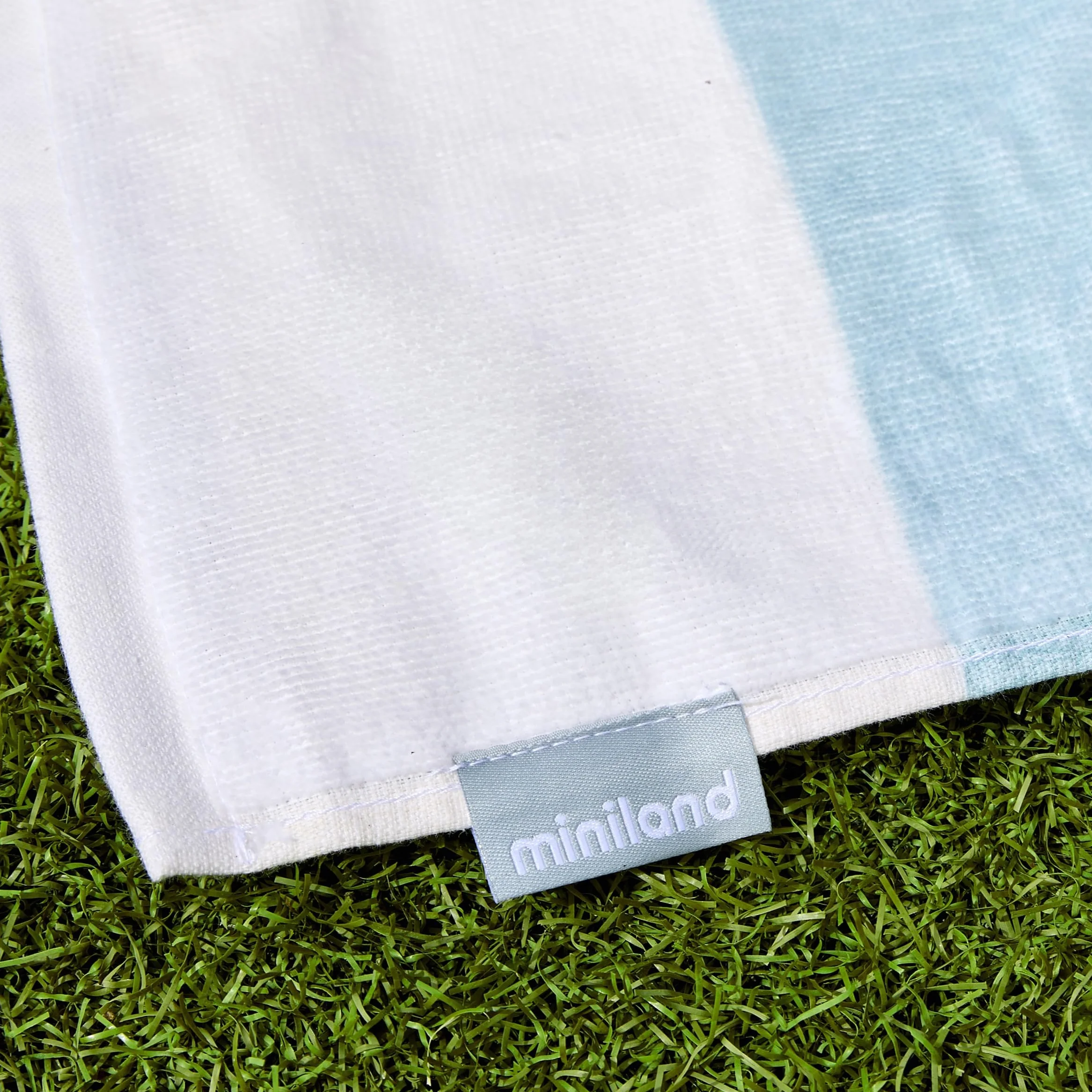 Miniland - Poncho Asciugamano in Cotone con Cappuccio per Bambini, Morbido, Assorbente e Traspirante