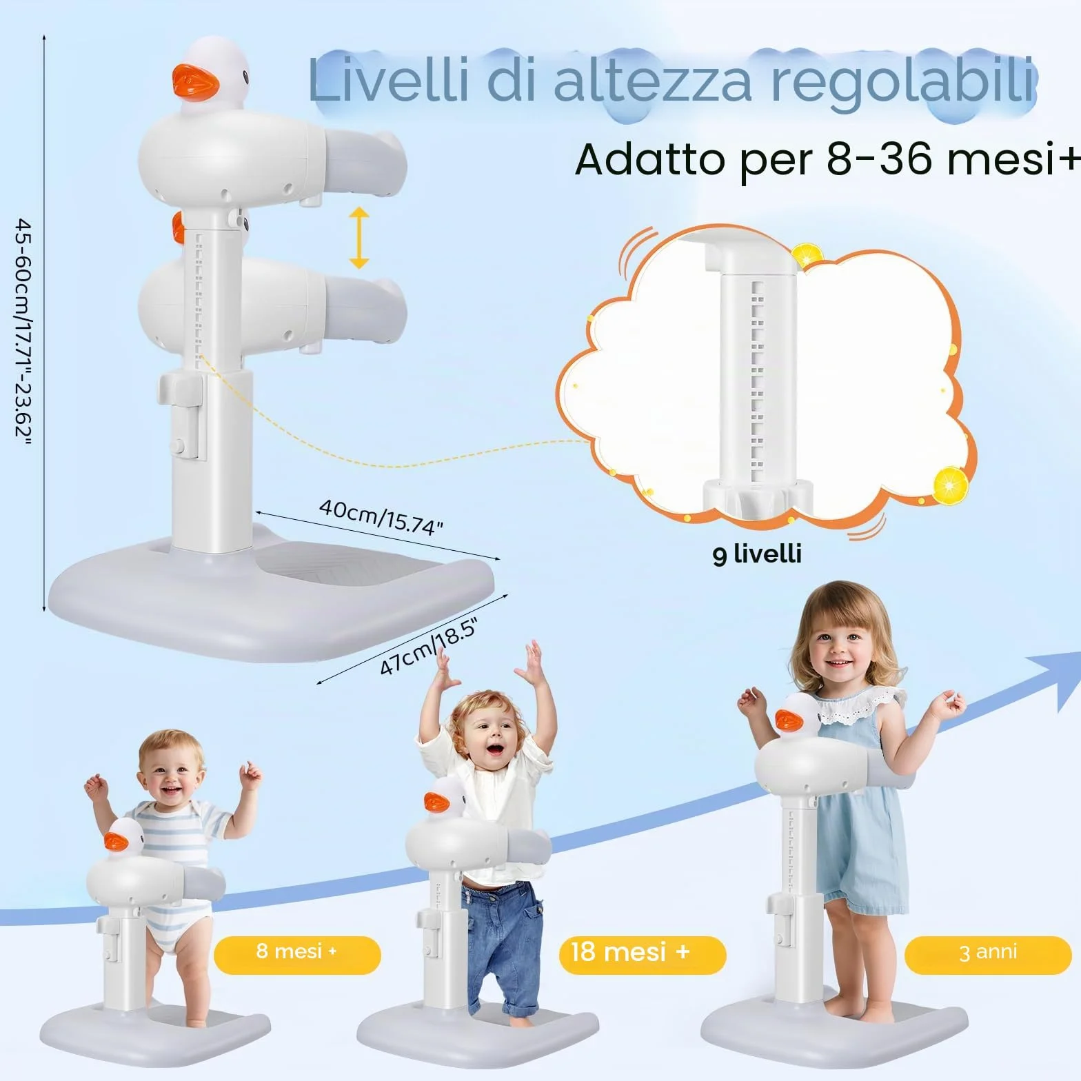 Supporto per Vasca Da Bagno per Bambini,Vasca da bagno per bambini con supporto,torre da bagno regolabile per bambini per alzarsi in piedi,Stand Da Viaggio per ne onati e bambi ni piccoli