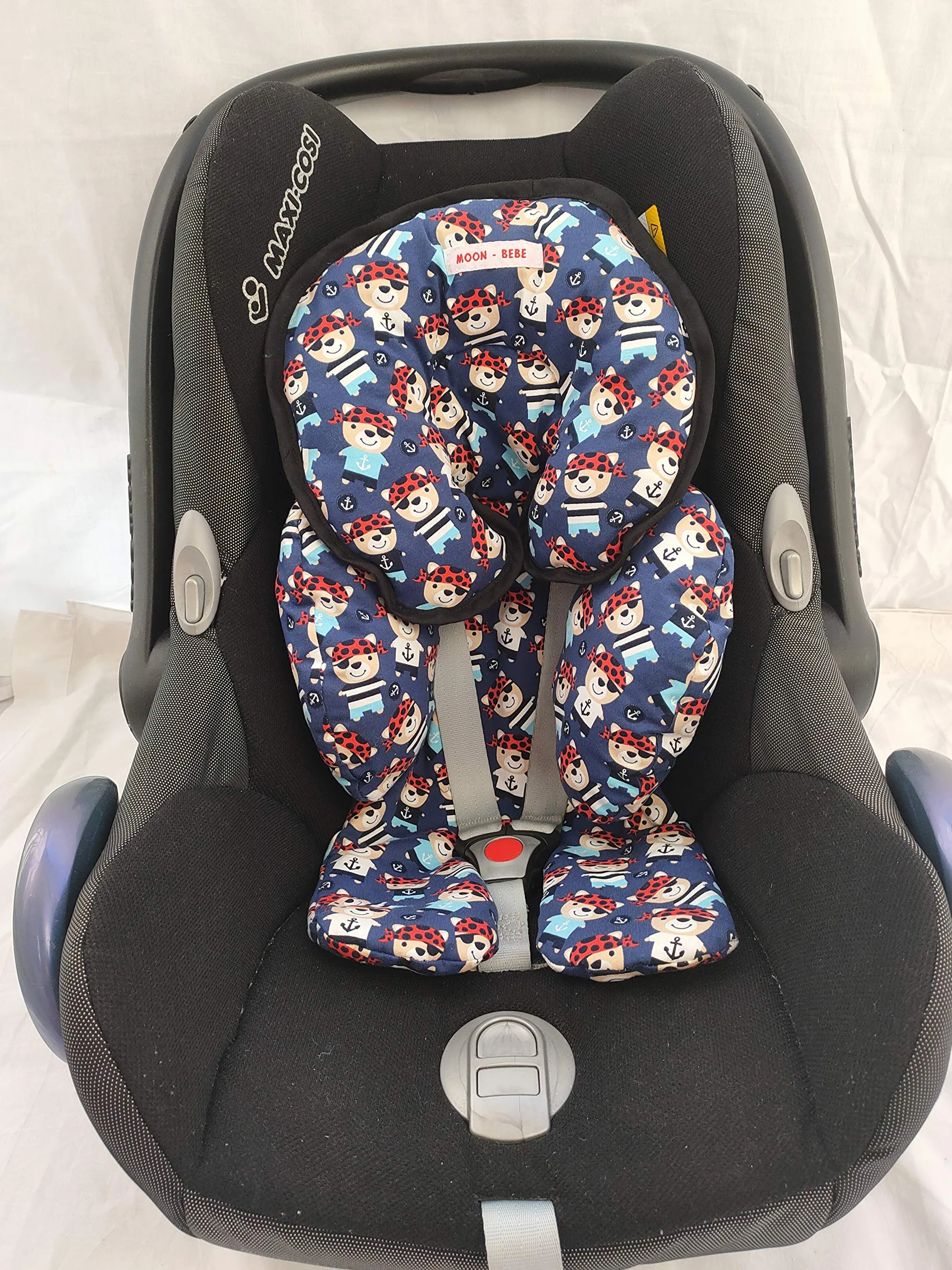 moon-bebe MaxiCosi, riduttore anallergico universale, PEBBLE Seggiolino auto e passeggino (Blu)