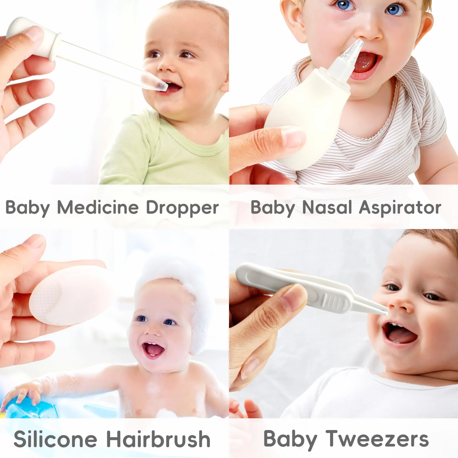 Kit per la cura del bambino e la cura del bambino per neonati, 24 pezzi, kit di sicurezza per la cura del bambino, set di assistenza sanitaria per neonati