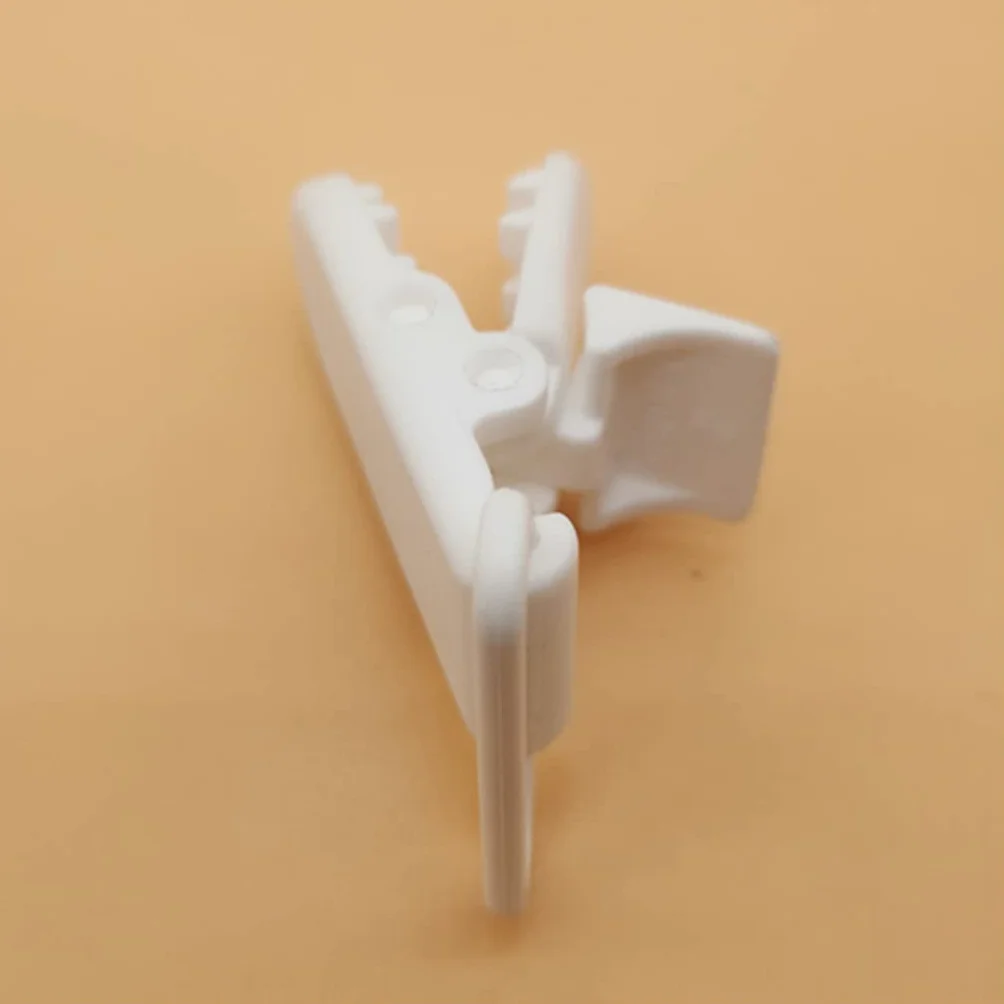 10 pezzi riutilizzabili in plastica distintivi clip per bambini manichini ciucci clip per giocattoli per bambini artigianato bianco design utile