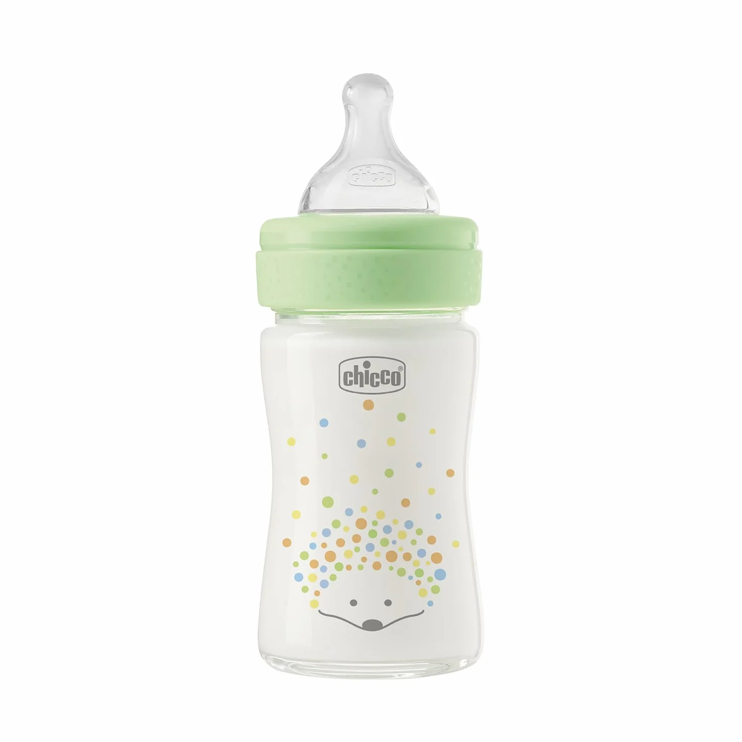 Chicco Biberon Perfect Easy Flusso Lento, con Tettarella Physio in Morbido Silicone e Finitura Soft Sense, Anticolica, Riduce Rigurgito e Irritabilità, Bottiglia in Vetro da 150ml, 0 Mesi+, Neutro