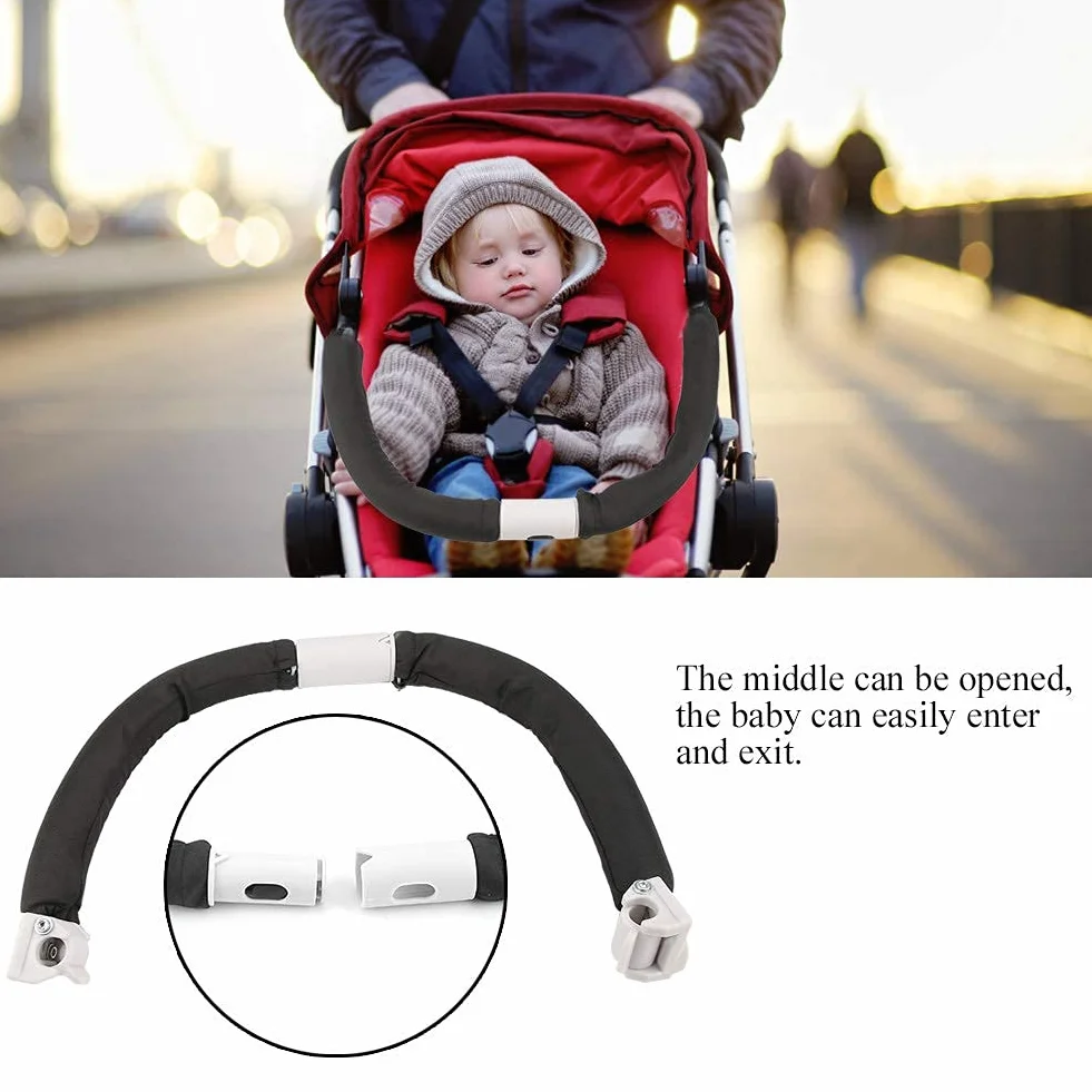 Maniglia per passeggino Paraurti per passeggino Maniglia per passeggino universale regolabile Manubrio Paraurti per bracciolo per accessori per passeggino (BLACK)