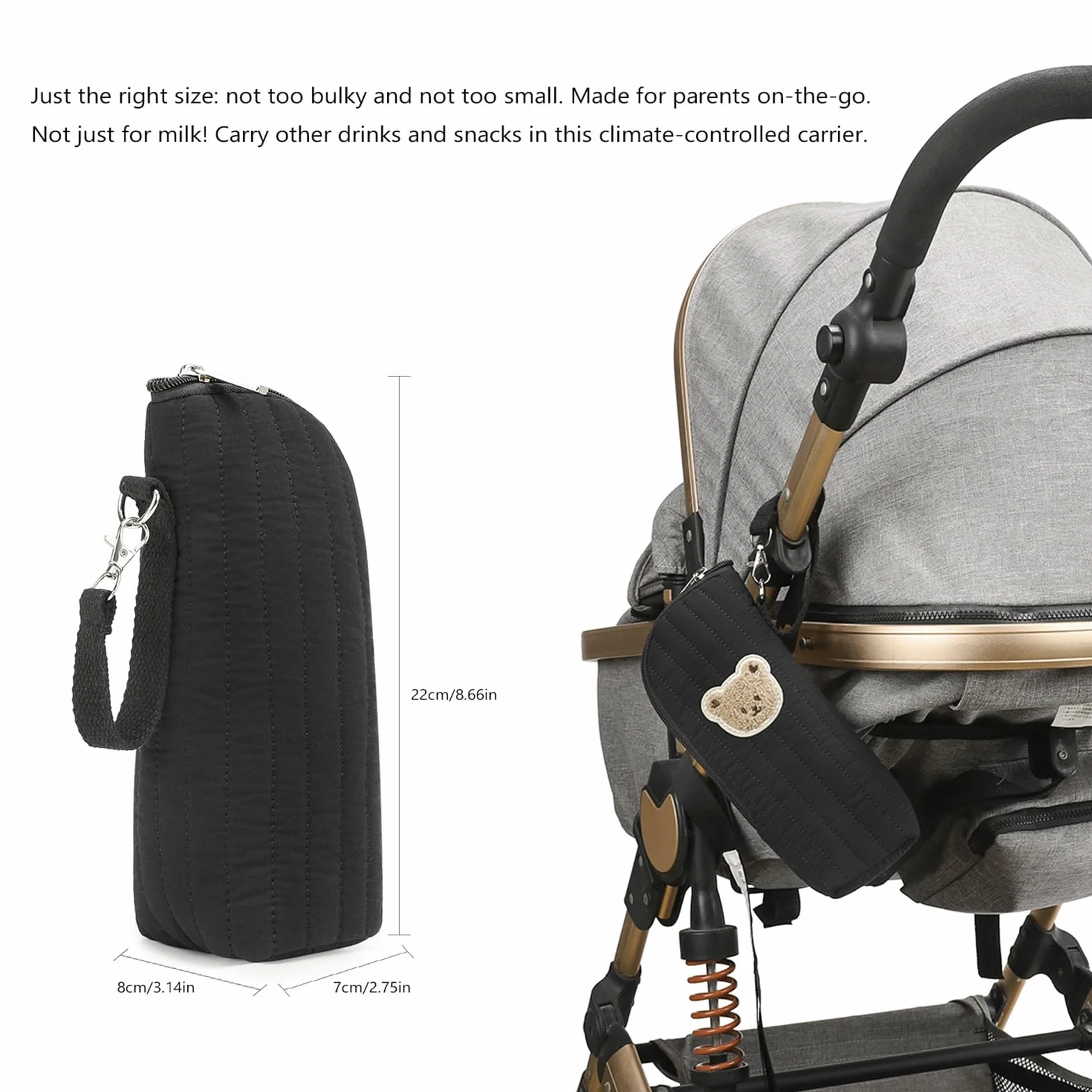 Borsa Termica per Biberon,Porta Biberon con Design Orso | Tote Portatile per Conservazione Trasporto Latte Materno - Conservazione Alimenti Trasporto Viaggi all'Aperto