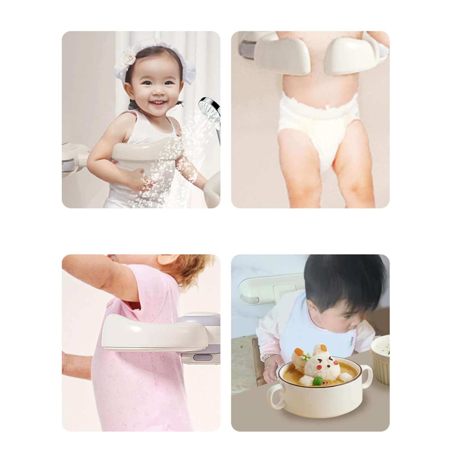 Supporto Per Bagnetto Vasca da Bagno per Bebè Montata a Parete con Sostegno | Facili da Montare per Vasca da Bagno per Famiglie Ragazzi Ragazze Bambini
