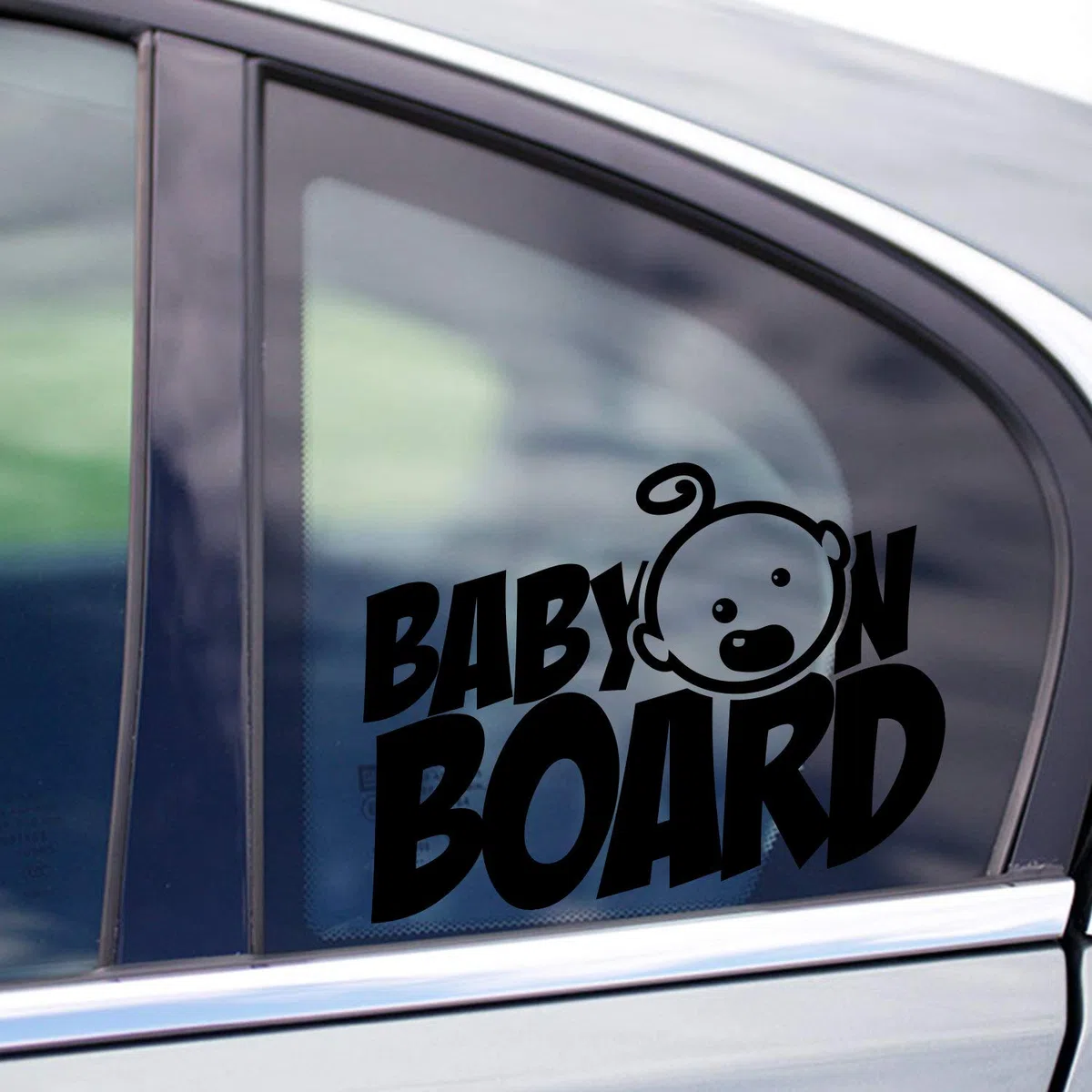 Baby On Board - Adesivo in vinile per auto, con scritta in lingua inglese "Baby On Board" (lingua italiana non garantita)