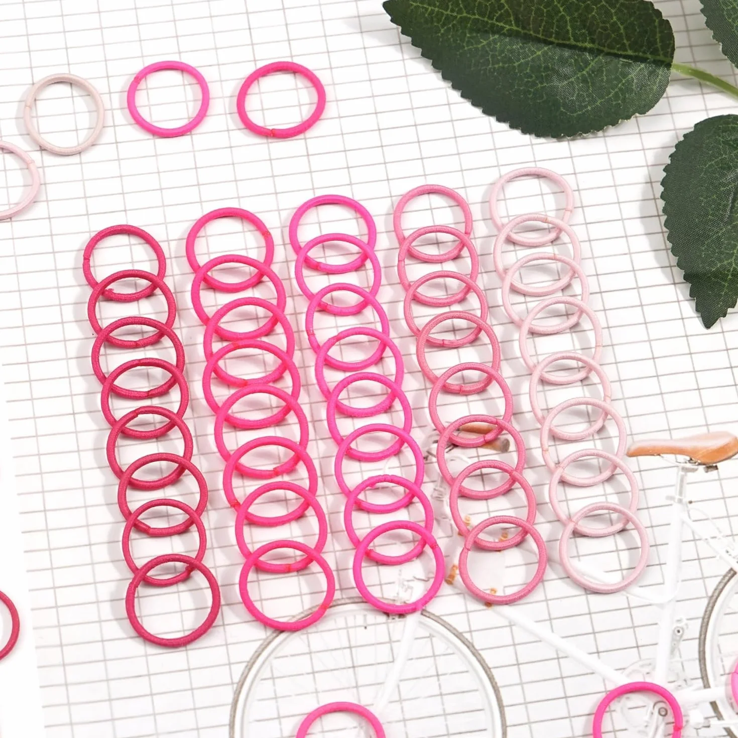 JOYOYO 360 elastici per capelli per bambini, elastici per capelli piccoli per bambine, bobine per capelli da 2 cm, accessori per capelli rosa per neonate