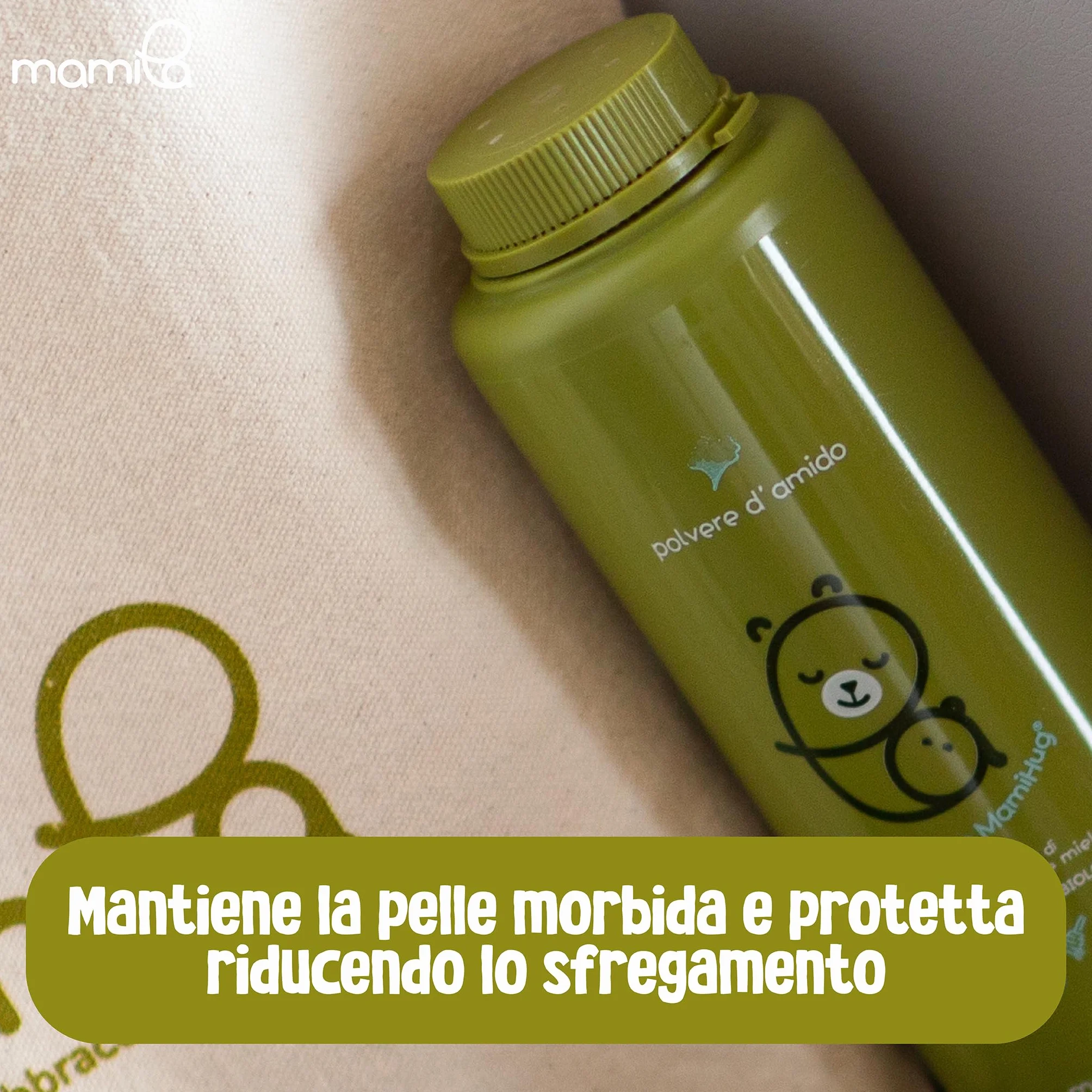 Mamila Set Completo per la Cura del Bambino, 7 Prodotti Essenziali MamiHug, Include Shampoo, Bagnetto, Detergente, Pasta Protettiva, Crema Idratante, Polvere d'Amido, Olio Emolliente