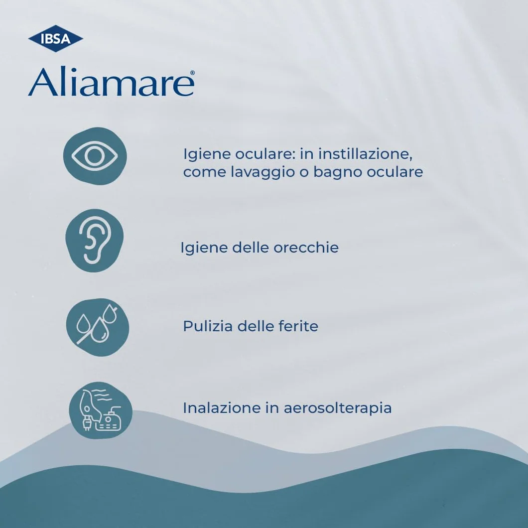 IBSA Aliamare - 30 flaconcini monodose | Soluzione fisiologica, sterile, indicata per l'igiene e l’aerosolterapia. Per adulti e bambini, anche neonati