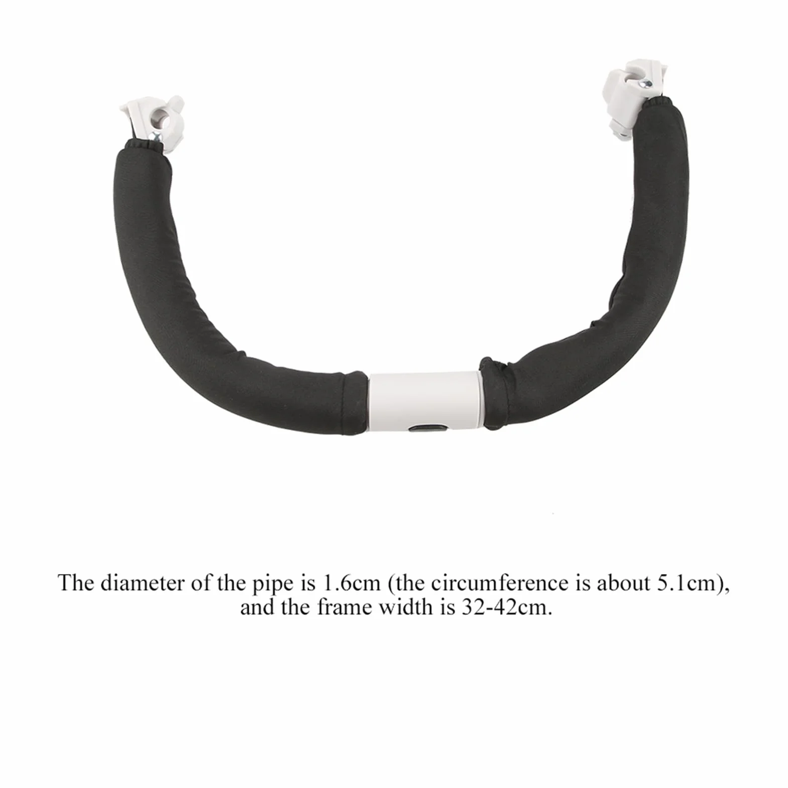 Maniglia per passeggino regolabile Manubrio Accessori per passeggino Barra paraurti Maniglia per passeggino Bracciolo Guardrail anteriore staccabile Recinzione di sicurezza (Black)