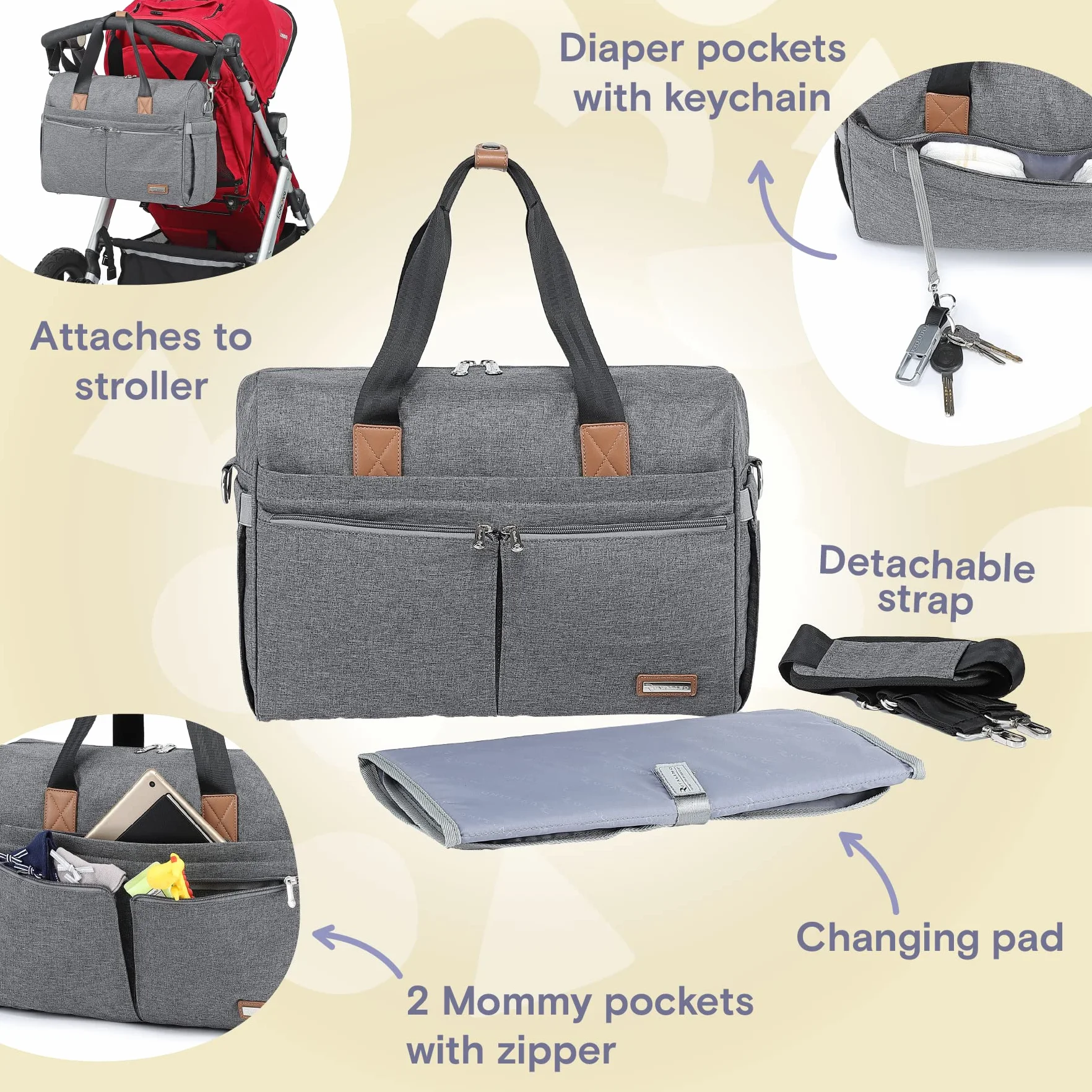 RUVALINO Borsa Fasciatoio Capiente da Viaggio Multifunzione