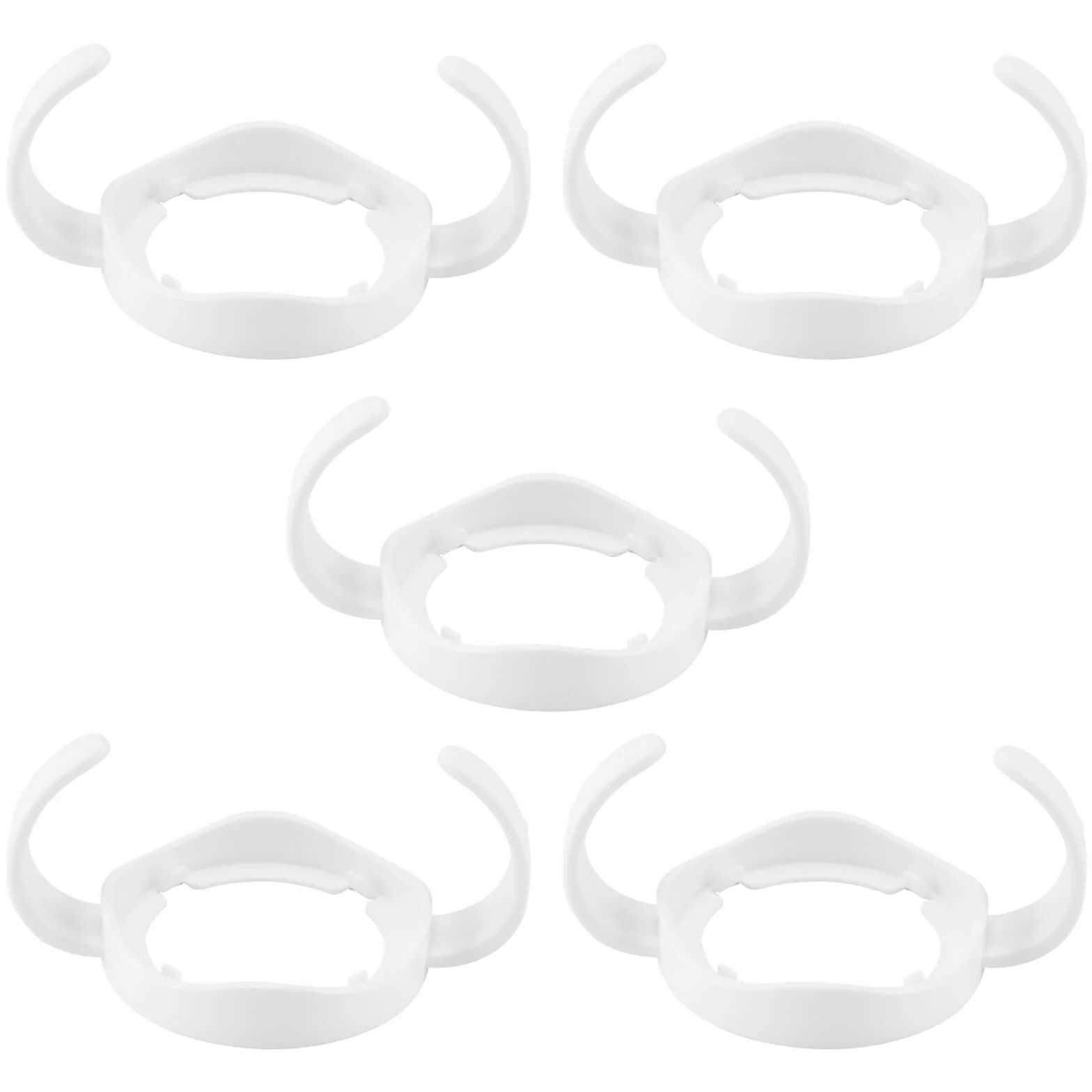 ZONJIE Maniglie per biberon, confezione da 5 portabiberon per la cura dell'alimentazione del bambino, collo largo, manico in plastica standard a presa facile per la serie Avent Natural