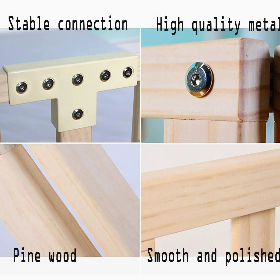 Sponda extra alta in legno per bambini, 190 cm di lunghezza, protezione di sicurezza per prevenire le cadute, disponibile in 4 lunghezze e colori, ideale per la sicurezza dei bambini a casa