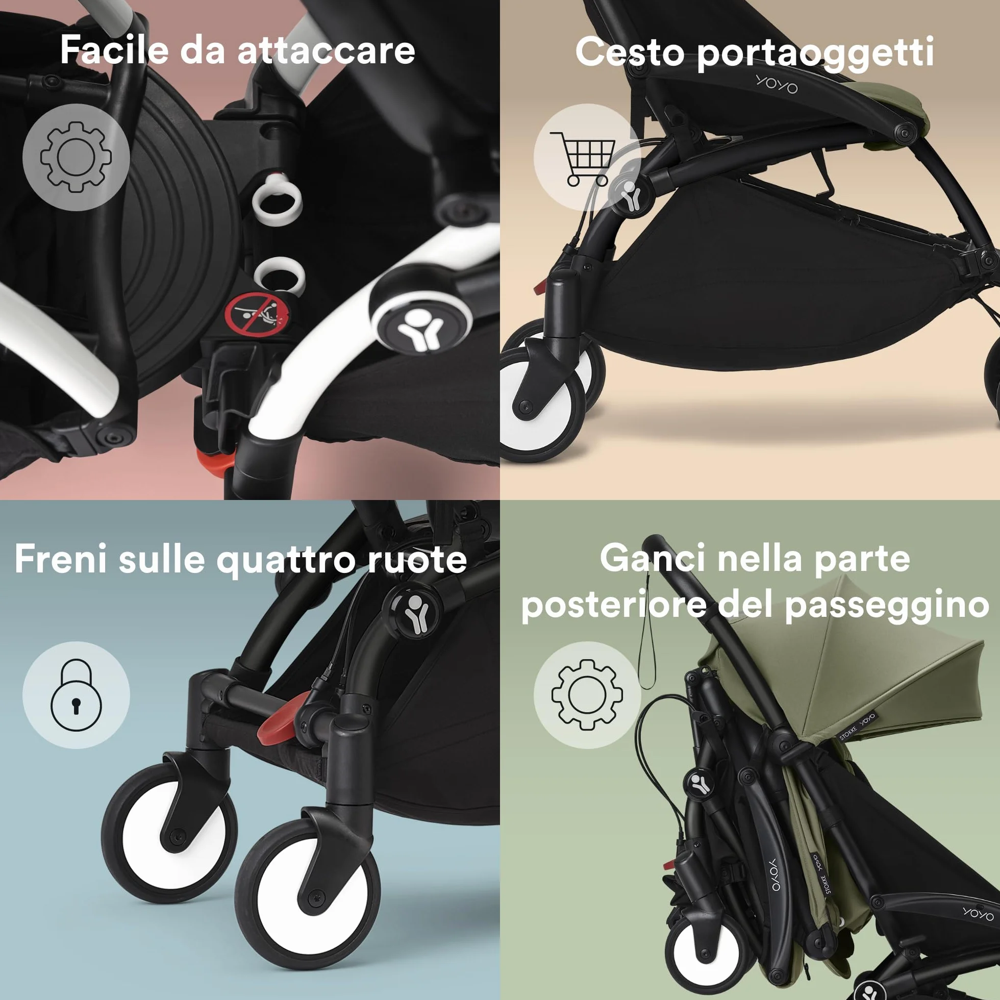 Stokke YOYO Connect, Nero - Trasforma il tuo YOYO in un passeggino doppio - Perfetto per gemelli o bambini con poca differenza di età