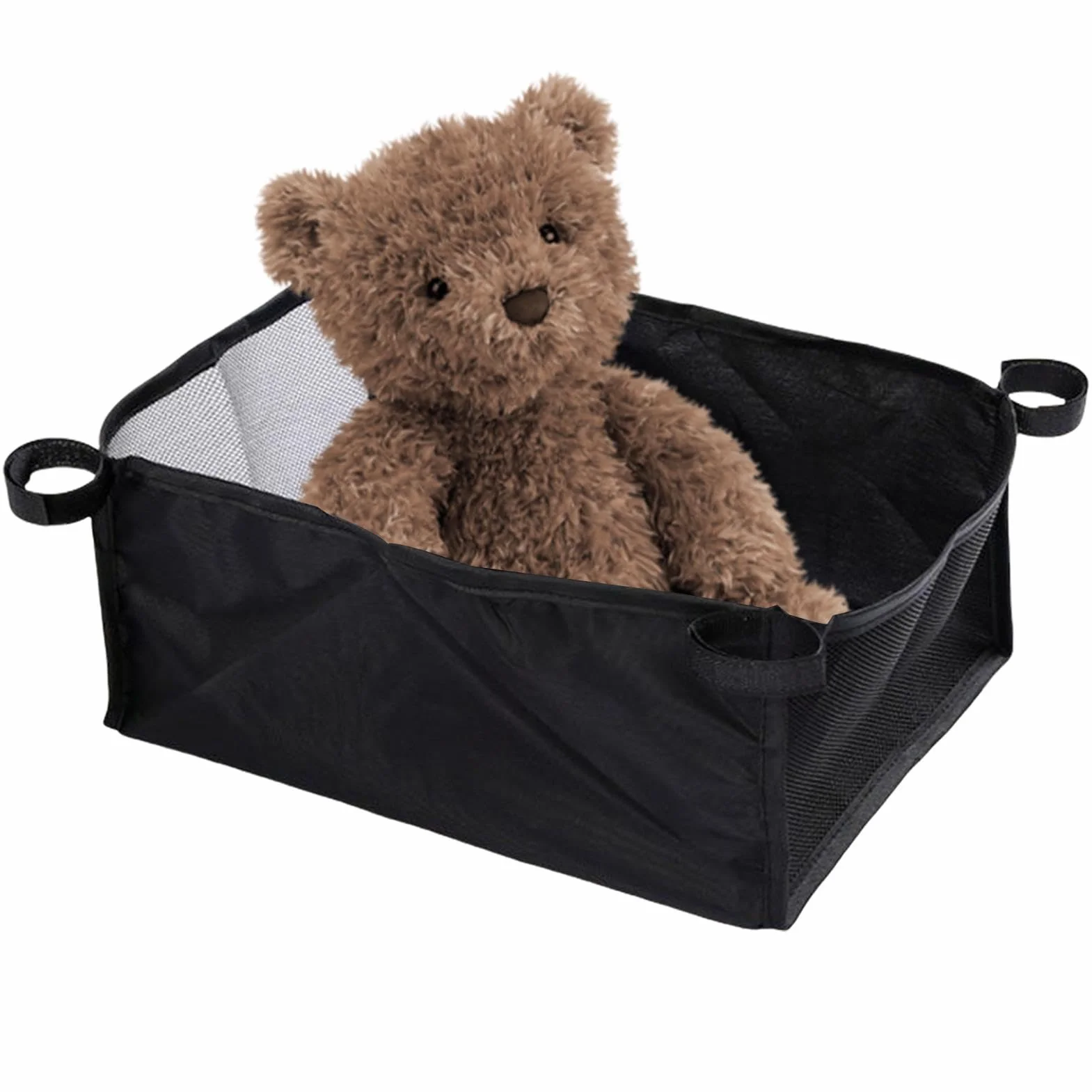 Sotto il cestino del passeggino, cestino inferiore del passeggino - Borsa portaoggetti per passeggino - Borsa portaoggetti portatile per passeggino, custodia in rete in tessuto Oxford per