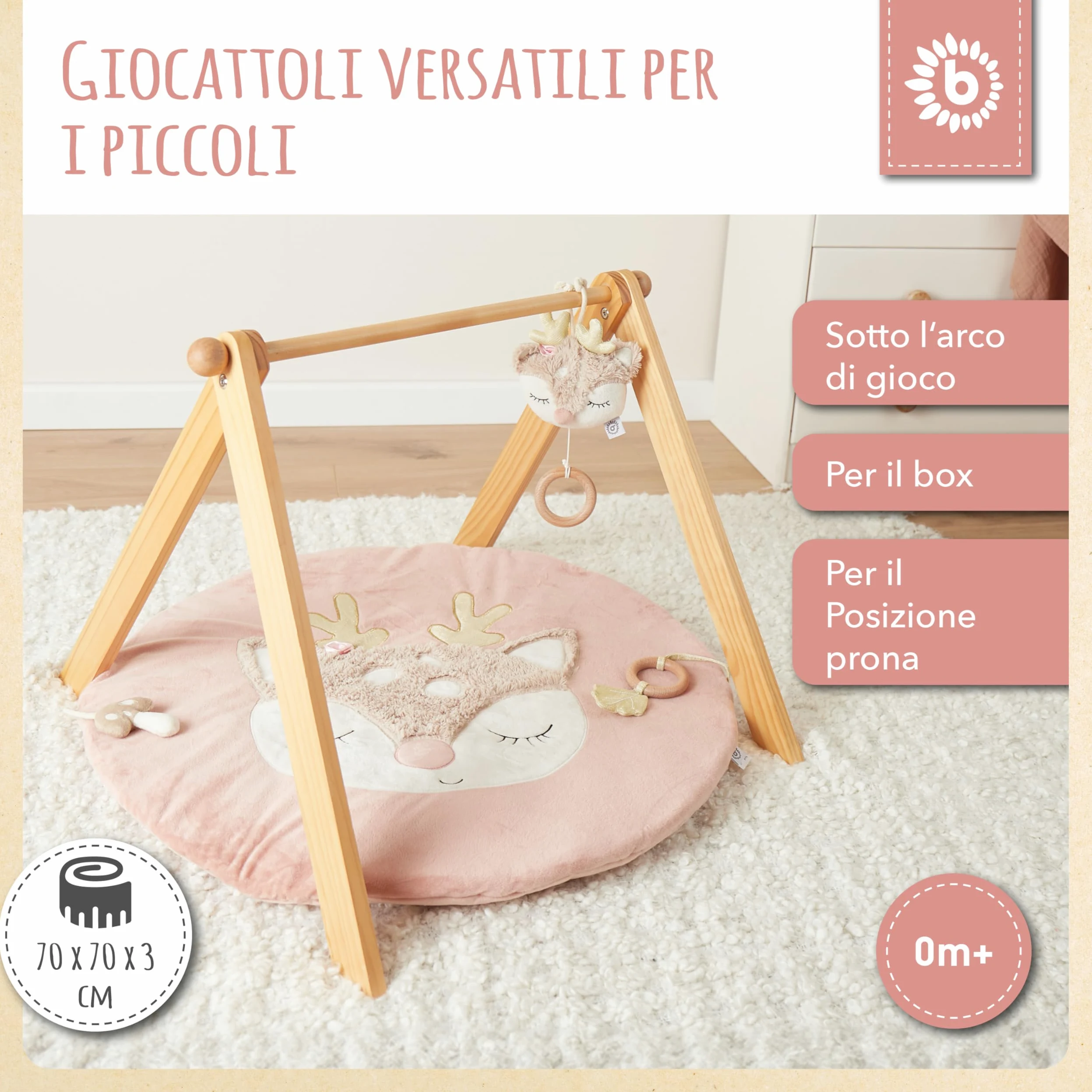 BIECO tappeto gattonamento | tappeto gioco bambini morbido | tappeti e scendiletto per bambini | tappeto bambini morbido | tappeto gioco neonato imbottito | tappeto imbottito | tappeto a bambini