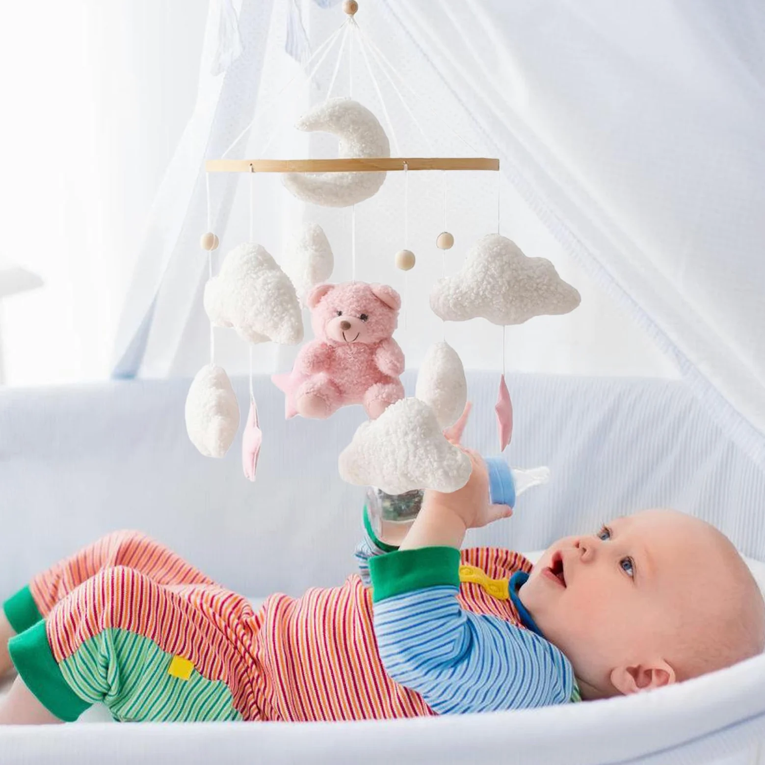 Mobile Bambino Romantico, Giocattolo sensoriale estetico, Sospendibile, | Mobile Baby Con Stelle Per Camera Da Letto Soggiorno Parete Finestra Soffitto Ragazzi Ragazze Età