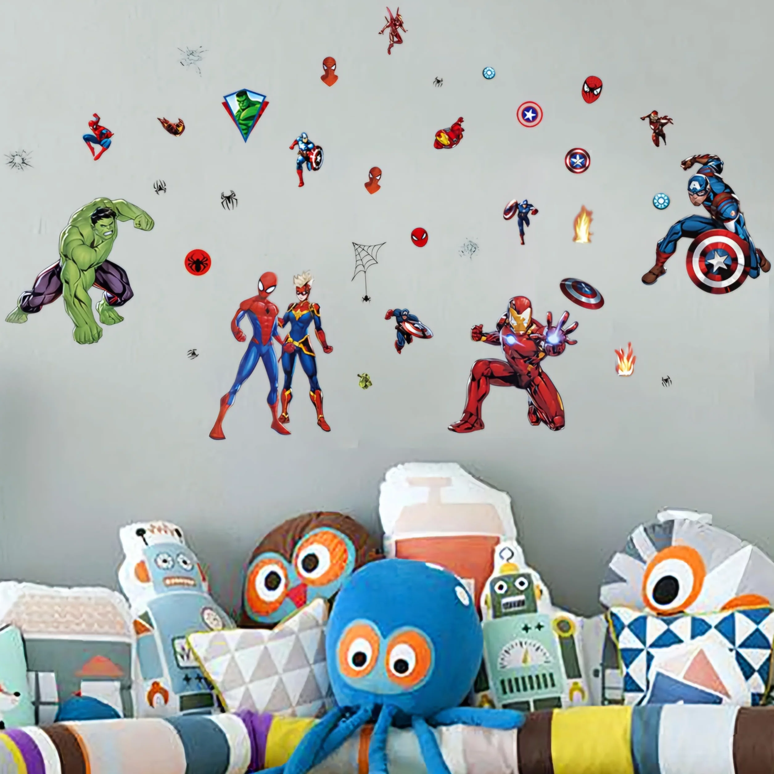 Kibi - Adesivi da parete per camera da letto, per cameretta dei bambini, decorazione per cameretta dei bambini
