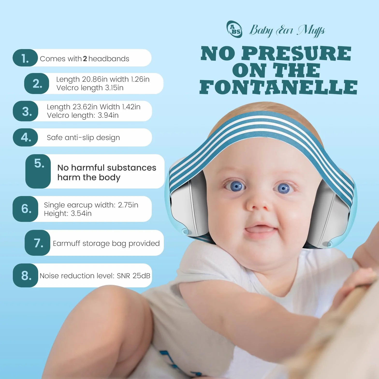 Gardtech Baby Ear Protection Cuffie antirumore, paraorecchie per bambini da 25 dB SNR per bambini