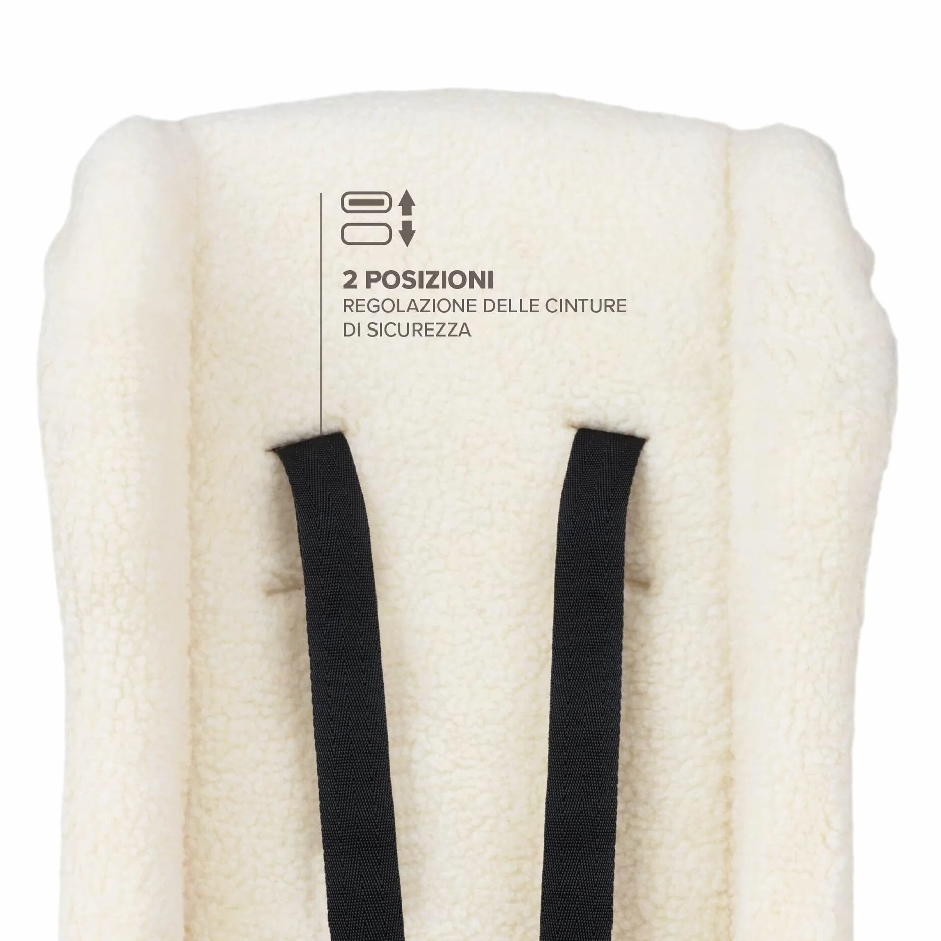 POLISPORT 8015000021 – Mini Pelican Fleece Riduttore Seduta Bebè con Cintura a 5 Punti per Rimorchio, Passeggino e Bici Cargo – Caldo, Sicuro e Compatibile per Bambini da 7 a 18 Mesi, Bianco