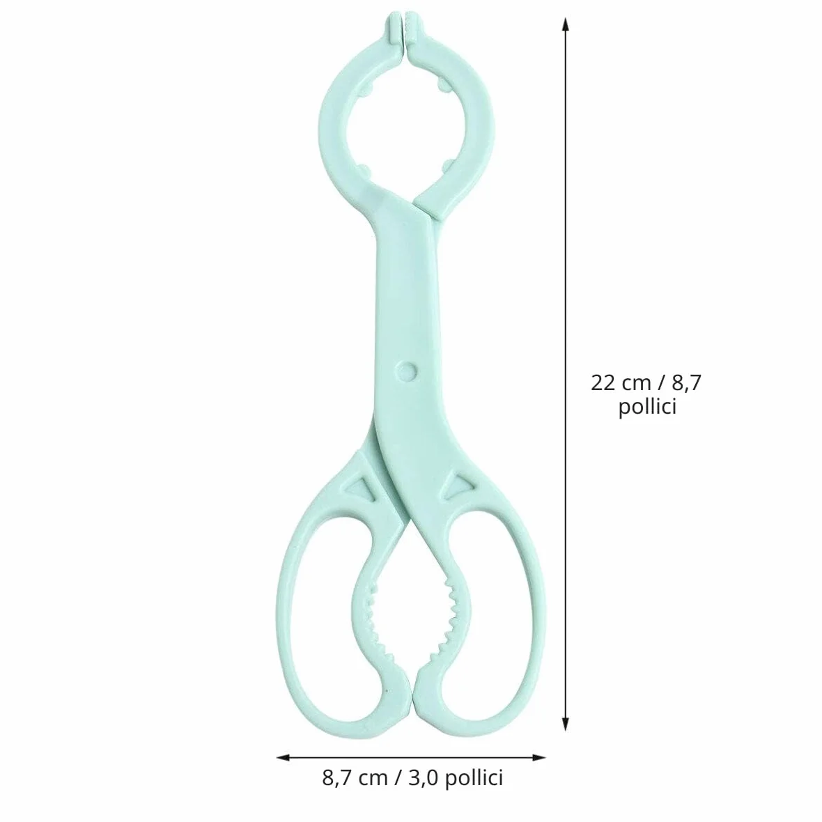 Ecceart, pinza per biberon, in silicone, antiscivolo, per allattamento, per biberon, colore: verde chiaro