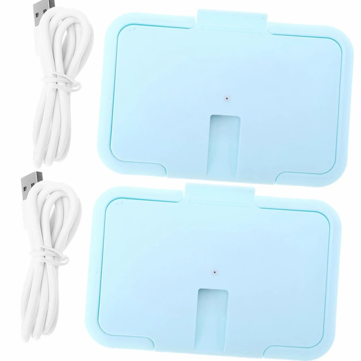 Scaldasalviette Umidificate Portatile, Termostato Costante | Uso Domestico e Cambio Pannolino, Abs Blu, Formato Compatto 2 Pezzi, Pratico da Viaggio