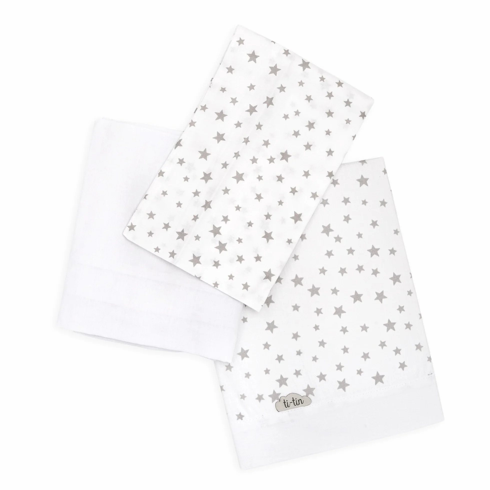Ti TIN | Set Per Culla con Lenzuolo con Angoli, Lenzuolo, Federa, 100% Cotone | Set di 2 Lenzuola e 1 Federa | 60x120 cm