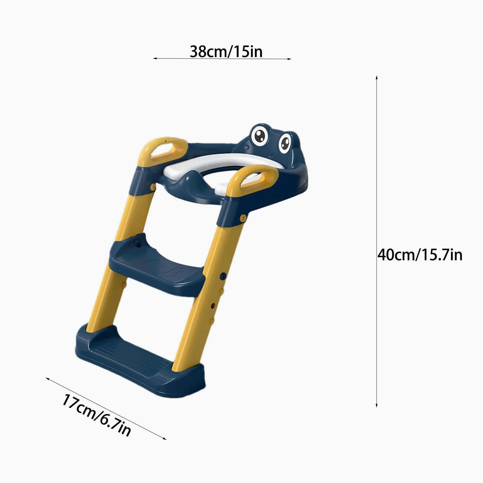 Sedile WC con gradini, regolabile, sedile per WC antiscivolo | maniglie sicure, per bambini, ragazze, per imparare a usare il bagno