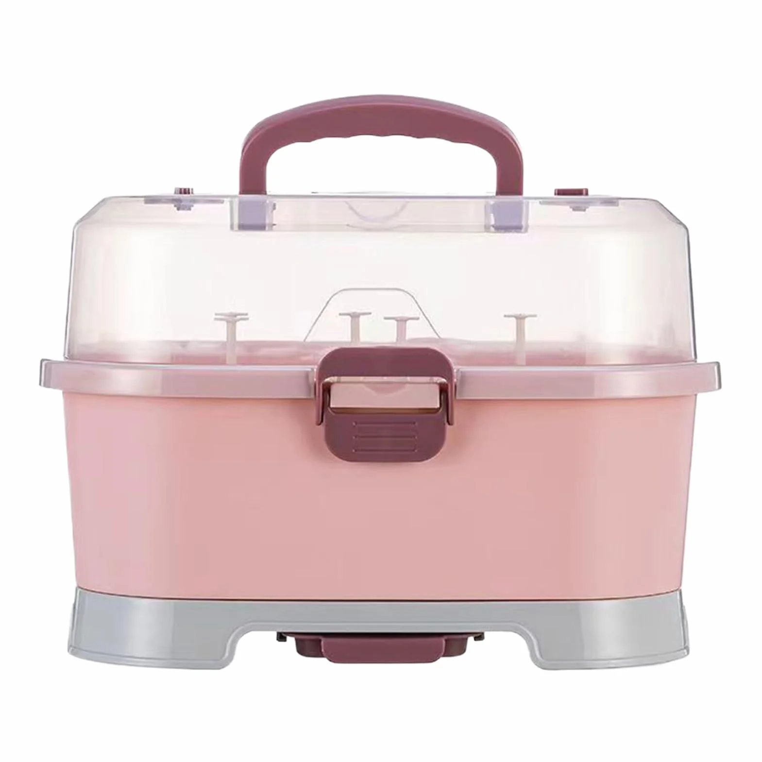 Generico Porta Biberon Asciugabiberon - Ampio Portabiberon Portatile Con Coperchio Per Asciugatura | Cestino Contenitore Per Casa E Viaggio Lavello Lavastoviglie