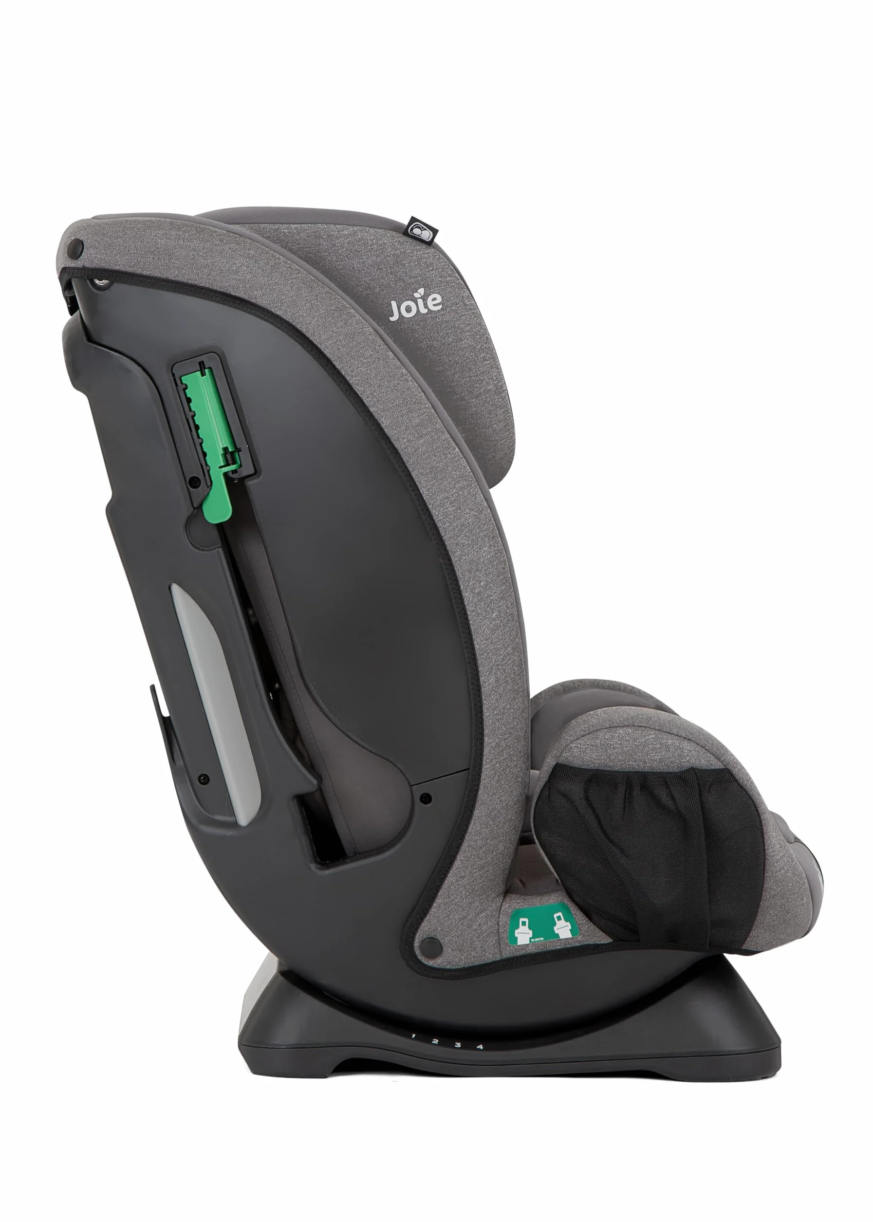 Joie fortifi™ R129 seggiolino auto i-Size, nel senso di marcia, 4 posizioni di reclinazione, installazione con cintura semplice, poggiatesta GrowTogether™ – da 15 mesi a 12 anni (76–145 cm), Thunder