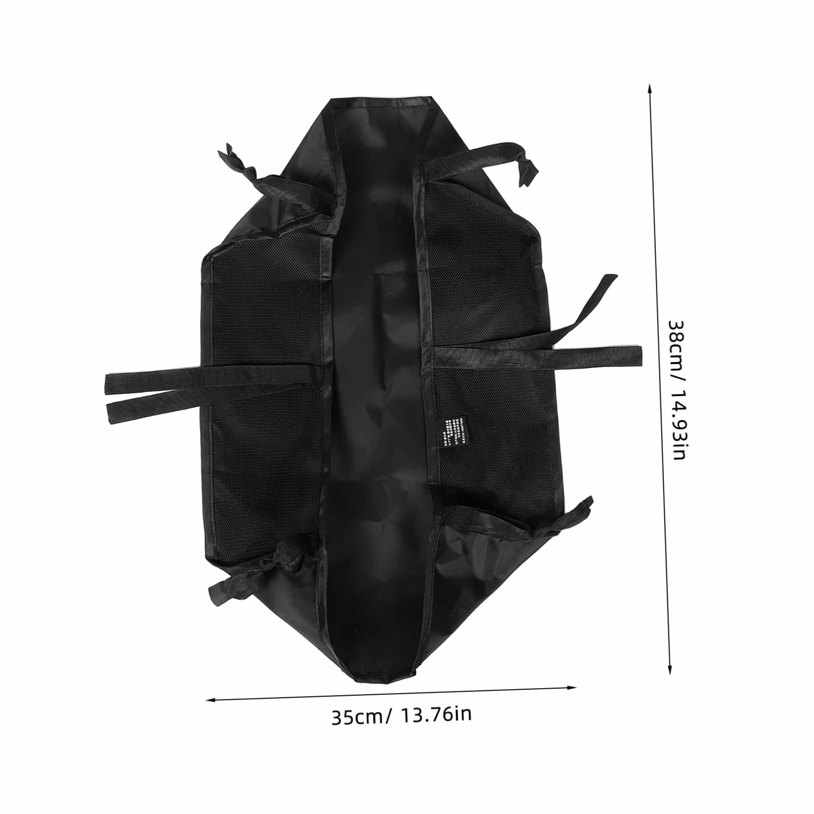 Organizzatore per Passeggino Nero in Poliestere Design a Rete Multifunzionale, Cestino Portaoggetti per Passeggino e Carrello, lo Shopping