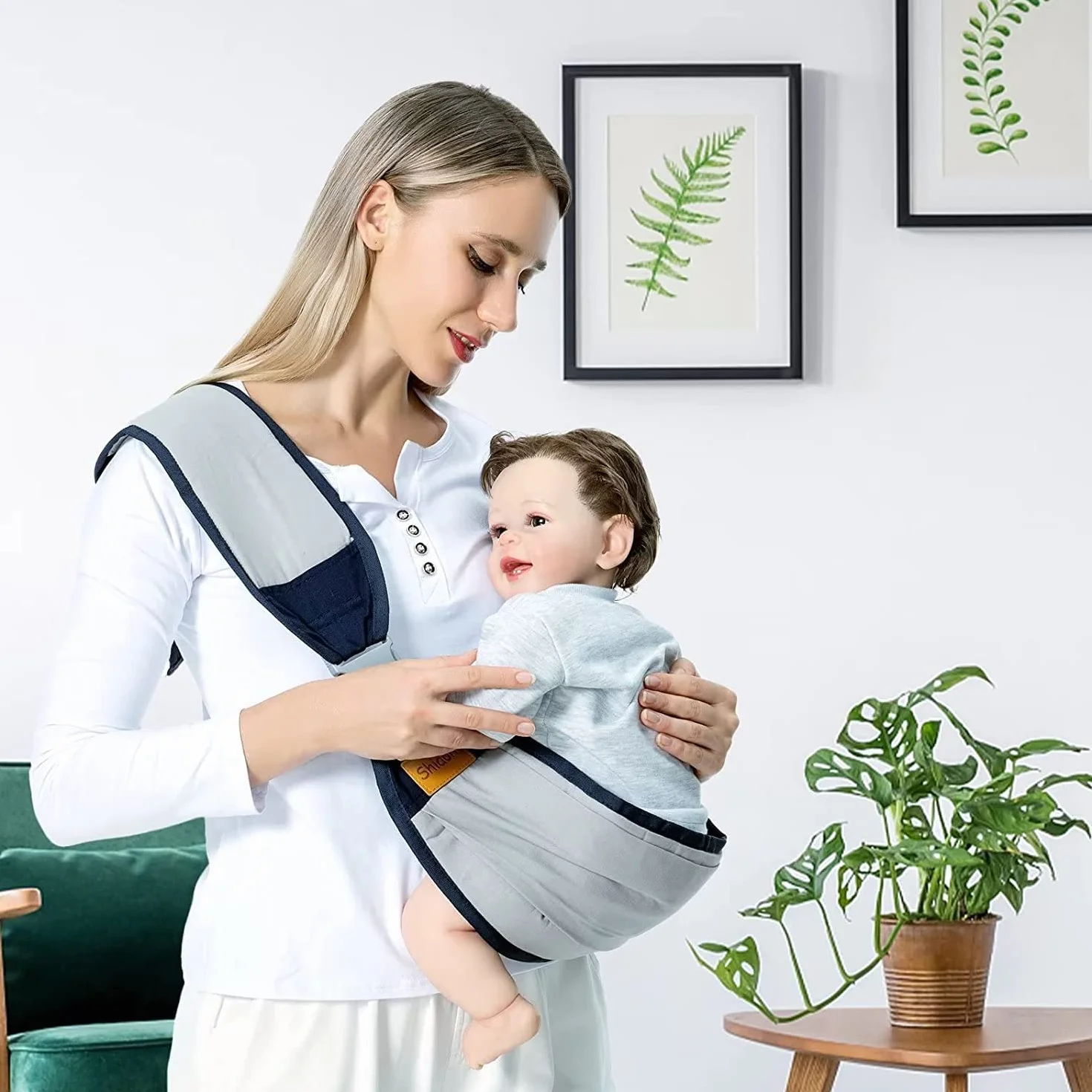 Ergo - Fascia da trasporto traspirante per neonati, neonati e bambini fino a 18 kg