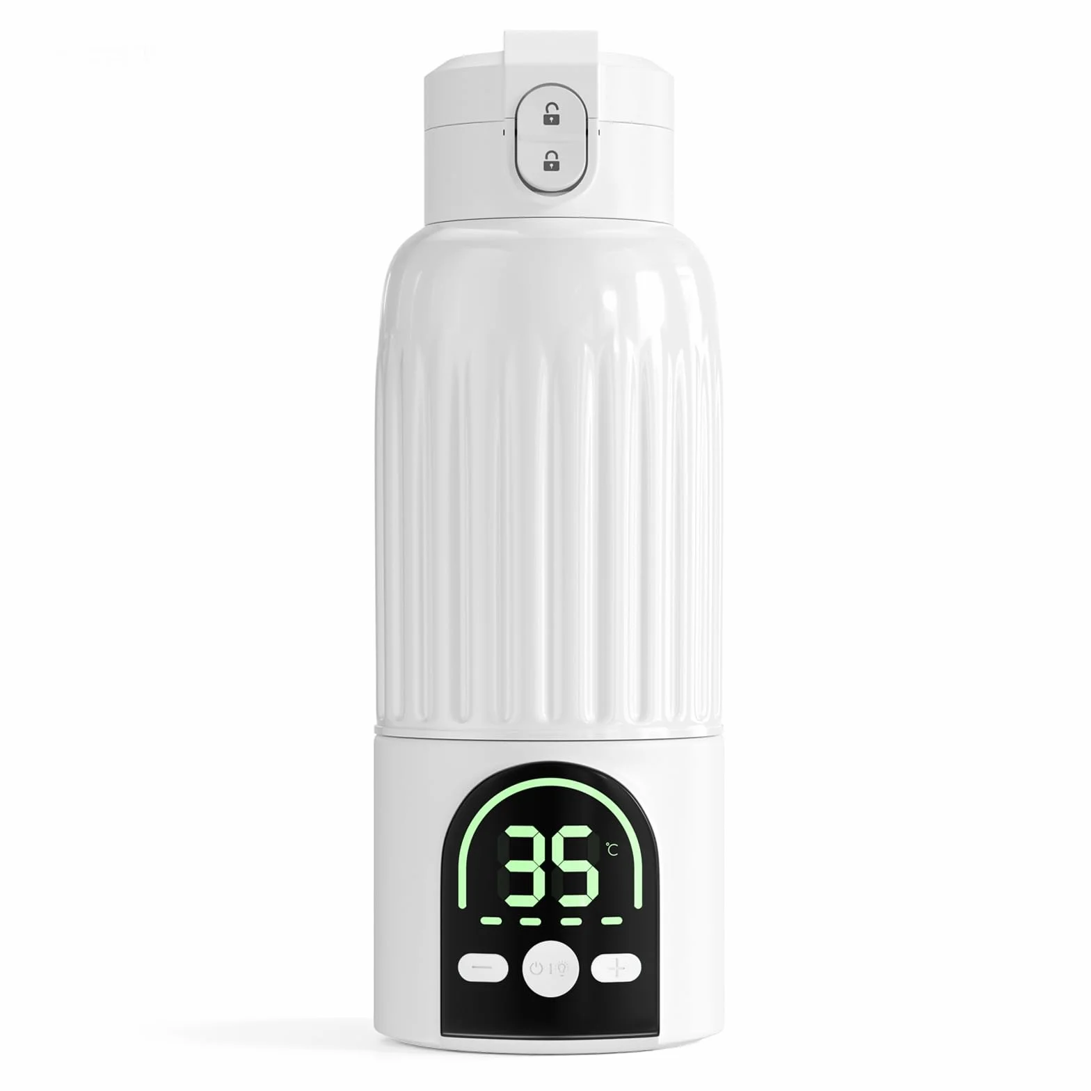 Scaldabiberon Portatile,Scaldabiberon Portatile Senza Fili per Latte Materno 500 ml,Riscaldamento Rapido e Controllo Preciso della Temperatura,Scaldalatte con Batteria e Caricabatterie