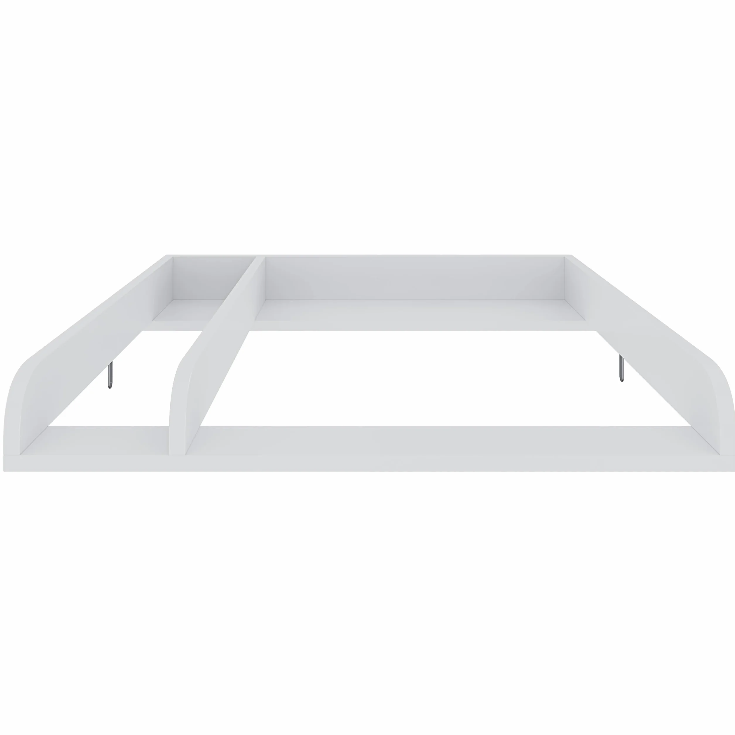 Fasciatoio Universale Per Cassettiera Piano Con Divisorio Rimovibile Angoli Arrotondati Pratico Salvaspazio Fissaggio Sicuro e Facile 80 x 74.5 x 8.5 Cm Bianco