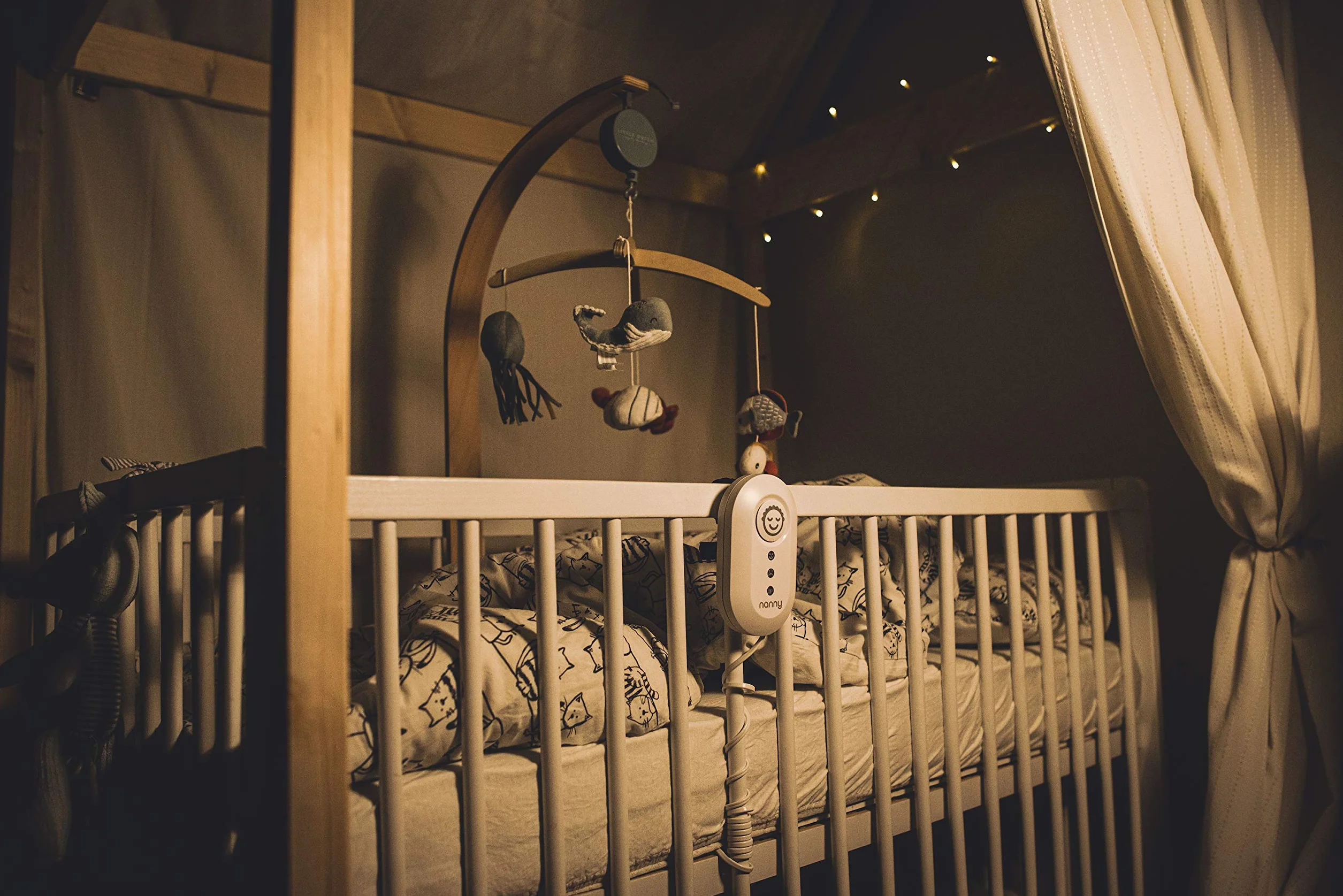 Nanny Monitor BM-02 Babyphone - Monitoraggio respiratorio per bambini con 2 tappetini sensori, monitorare la respirazione del bambino - approvato dal medico