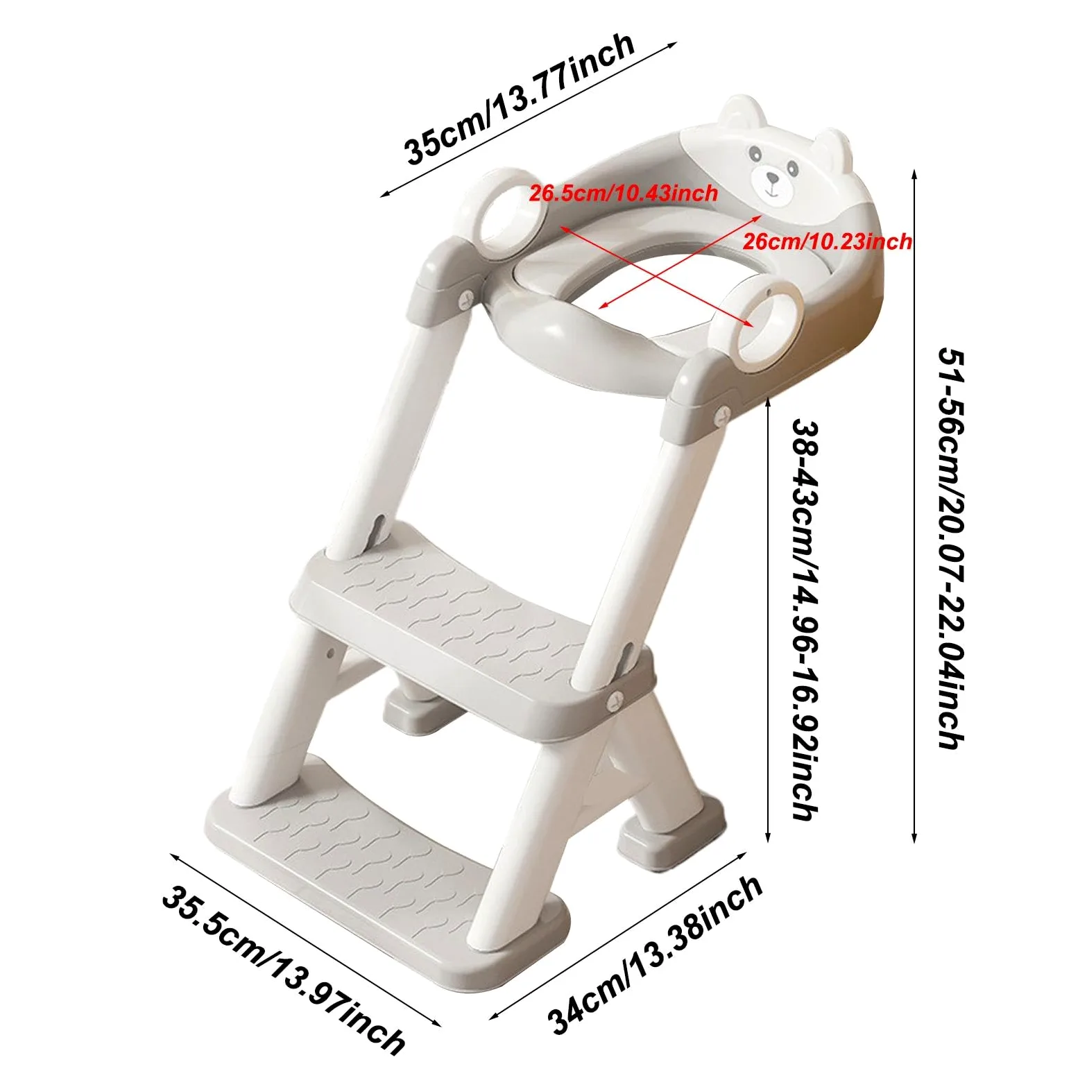 Scaletta WC per bambini aggiornata WC per bambini e ragazze, sedile WC 2 in 1 con scale, WC aggiornato per bambini e ragazze, sedile WC 2 in 1 con scale,