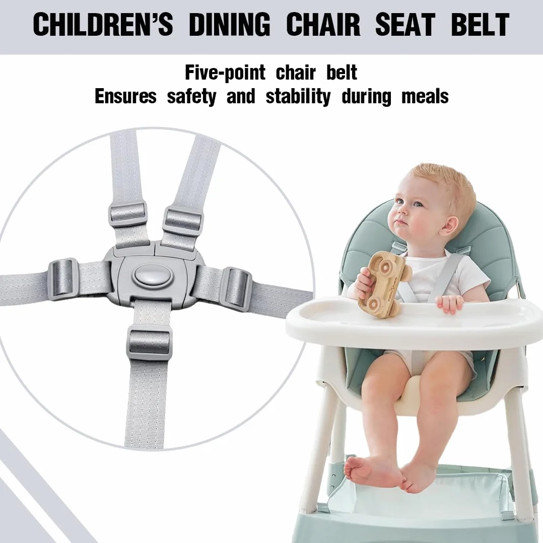 1Pcs Cinture Universali per Seggiolone Cinghie per Seggiolone a 5 Punti, Regolabile Cintura di Sicurezza per Bambini per Seggiolino Cinghie Passeggini per cinghie seggiolone