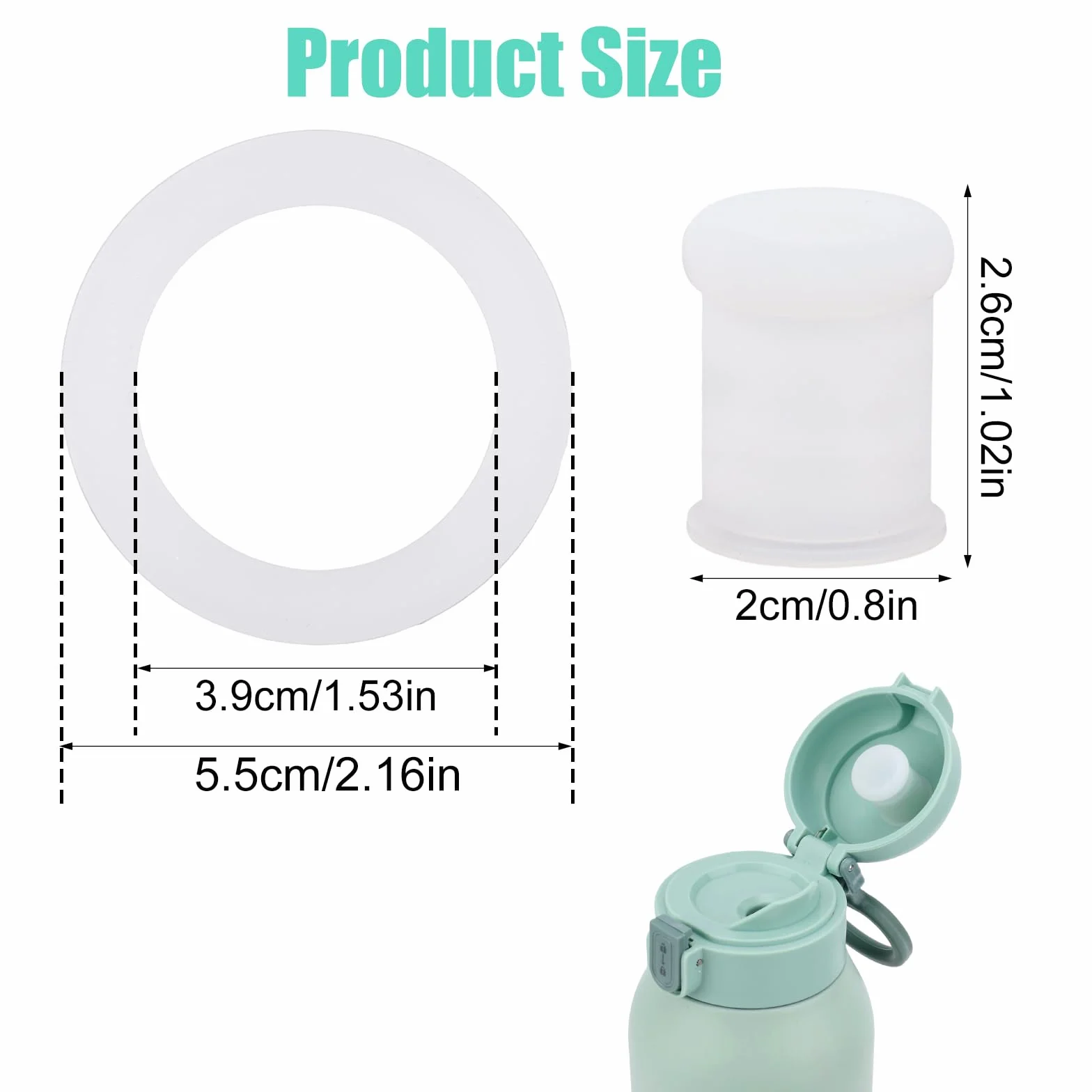 4pz Set di Accessori per Scaldabiberon Compatibile con Momcozy, Tappi Anti-Perdite e Anelli di Tenuta in Silicone Senza BPA per Scaldabiberon Portatile da 500ml