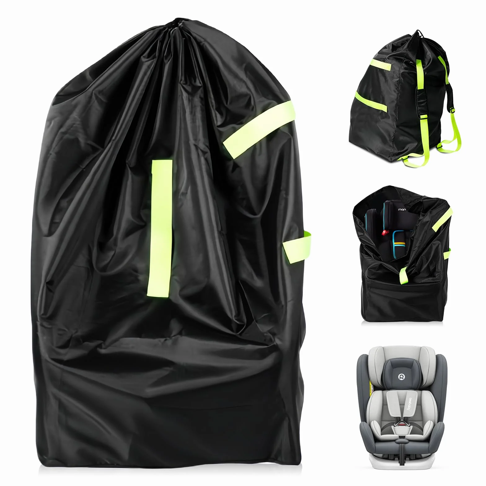 Borsa da trasporto per seggiolino per bambini: borsa da trasporto impermeabile per passeggino tessuto Oxford, borsa per seggiolino auto per bambini borsa da viaggio portatile in stiva, borsa per