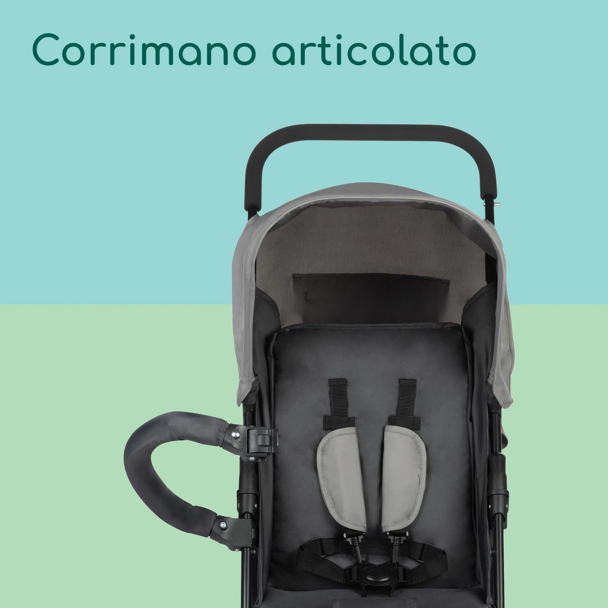 Bebeconfort Foggy, passeggino, da 0 a 3,5 anni, fino a 15 kg, passeggino portatile e leggero, con posizione sdraiata per neonati, compatto quando chiuso, corrimano articolato, Tinted Stone