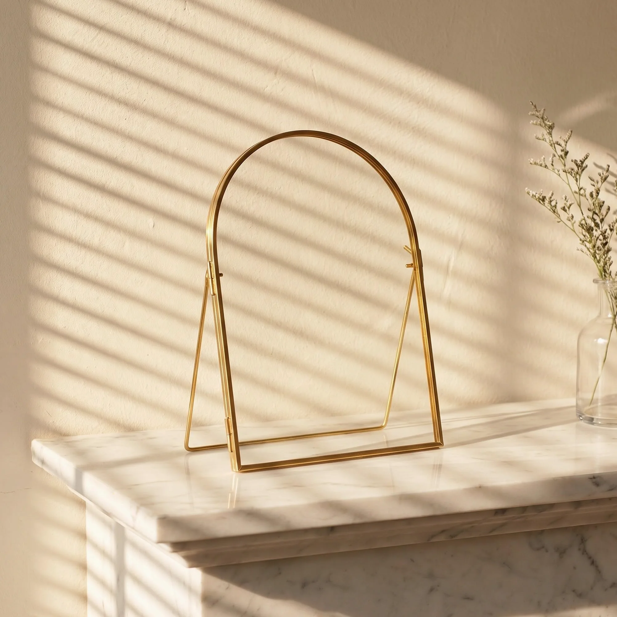 YARNOW Cornice per impronte di mani e piedi da neonato, cornice galleggiante in vetro per impronte di mani e piedi | Decorazione da tavolo per la cameretta dei bambini, fronte-retro, ideale per bambini e bambine (20x15 cm).