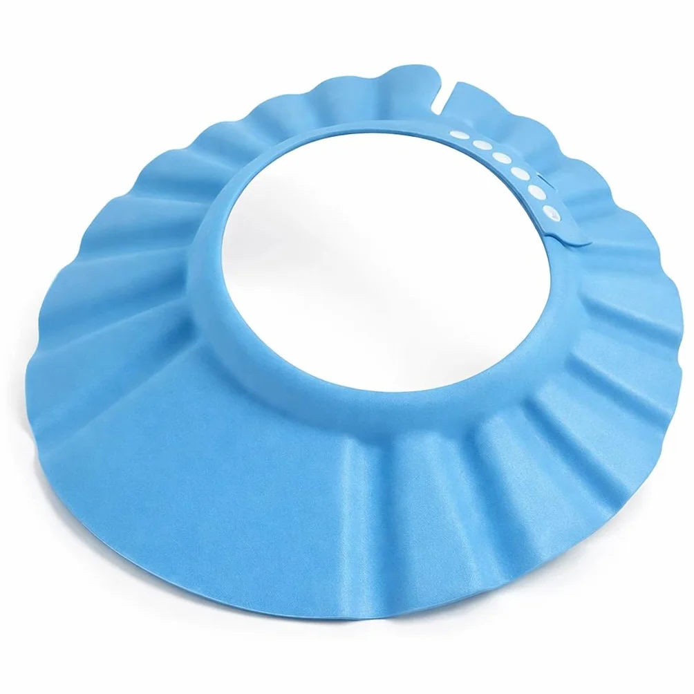 PARENCE - Cappellino da bagno per neonati - Protezione per occhi e orecchie | Cuffia regolabile per la doccia | Silicone morbido antiscivolo | Accessorio per il bagno, colore casuale