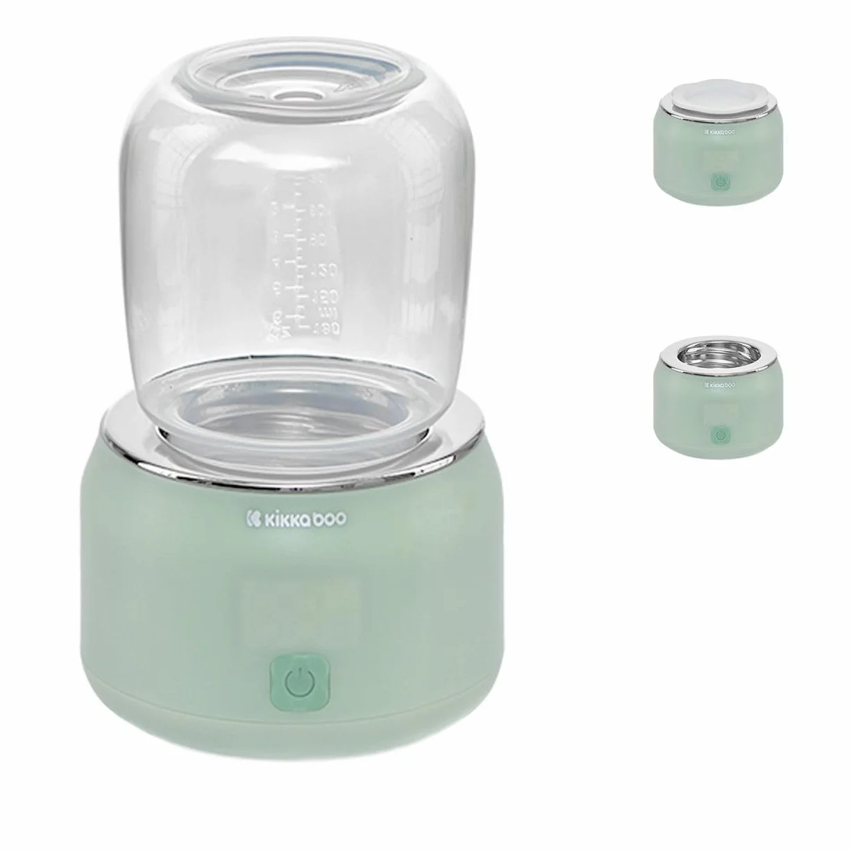Kikkaboo scaldabiberon Brent 4 adattatori per biberon, 4 modalità di temperatura, colori:ecologica