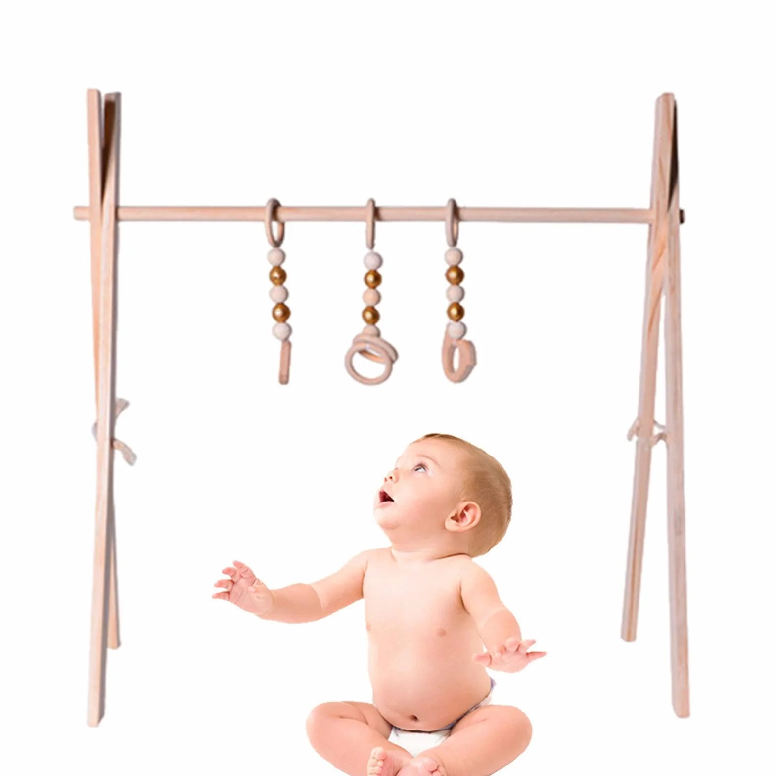 Palestra In Legno Per Bambini Giocattolo Pieghevole Telaio Palestra Cameretta