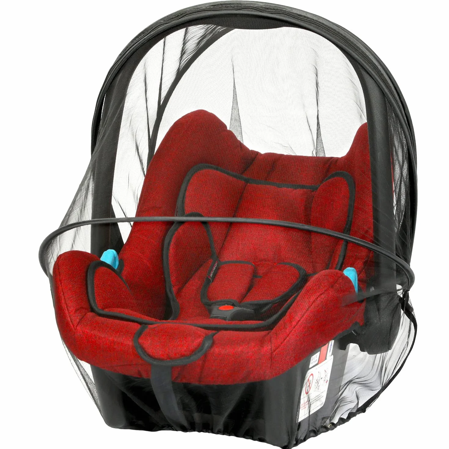 Zanzariera per passeggino per bambini - Design extra spazioso con doppia cerniera - Elastico per una vestibilità perfetta, adatta a marsupi, culla, passeggino e seggiolino auto
