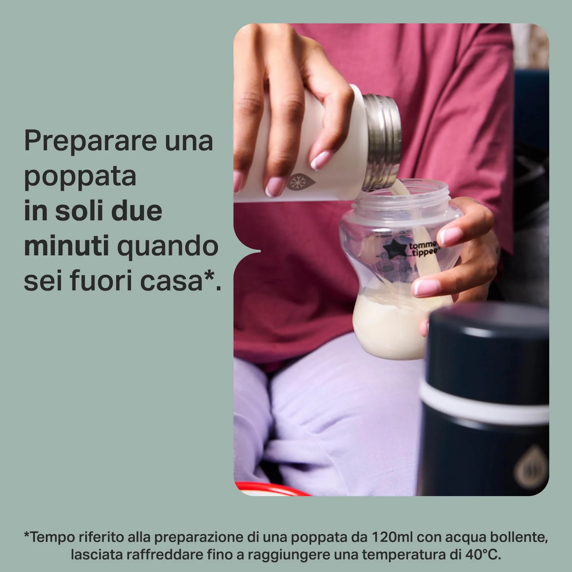 Tommee Tippee Set Preparazione Biberon PrepGo, Raffredda il Latte Alla Giusta Temperatura in 2 Minuti, Portatile con Display per la Temperatura
