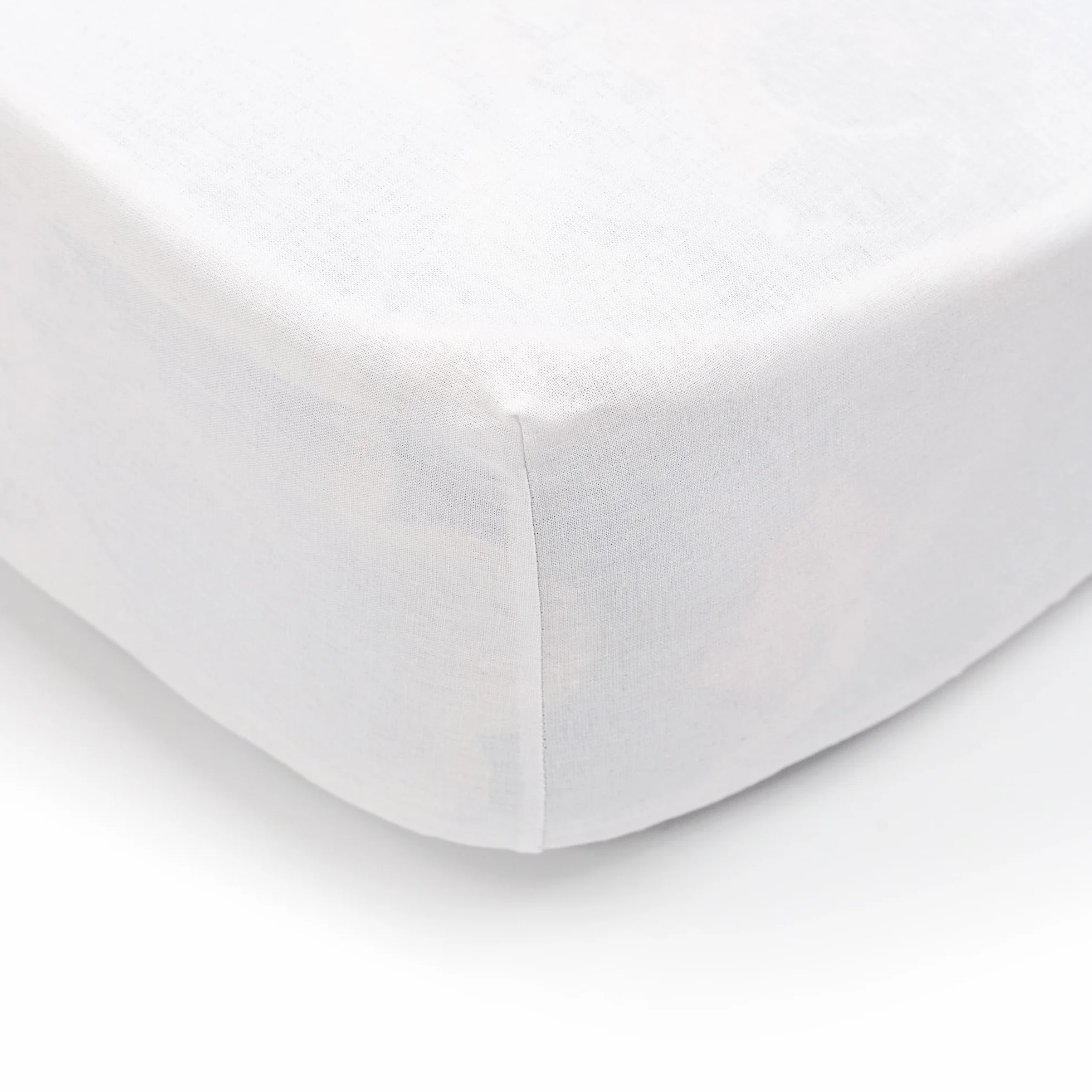 Ti TIN Confezione da 2 Lenzuola con Angoli per Culla 100% Cotone | Set di 2 Lenzuola Regolabili con Elastici, 60x120 cm, 1 Lenzuolo Bianco + 1 Lenzuolo Rosa | 100% cotone, gommato, traspirante e morbido, facile da pulire, adatto all'asciugatrice